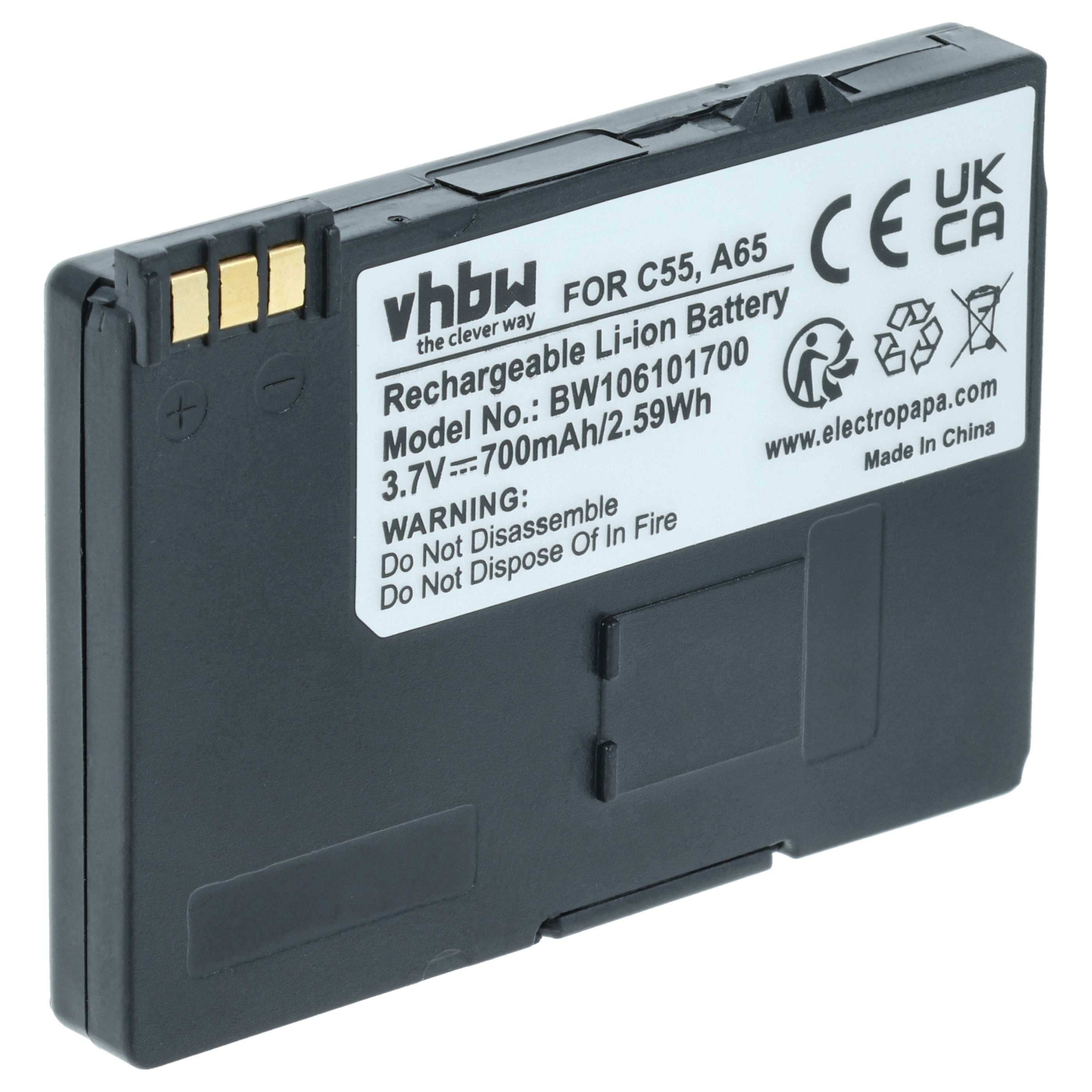 Batteria Li-Pol 60mAh 3,7V 501015 – Ricaricabile, Protezione Integrata