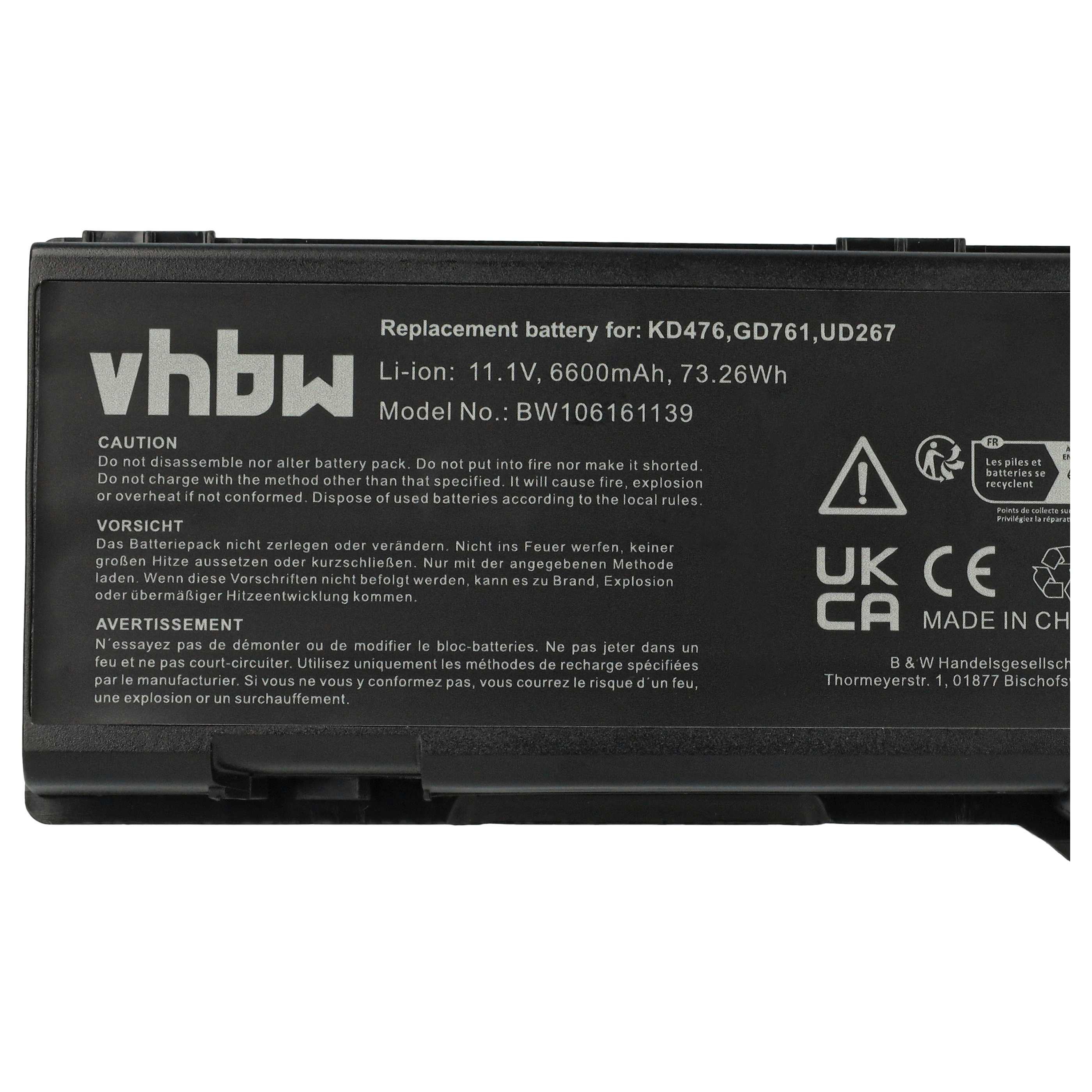 6-CELL LAPTOP BATTERY For DELL Inspiron 1501 6400 E1505 RD855 TD344 EUR