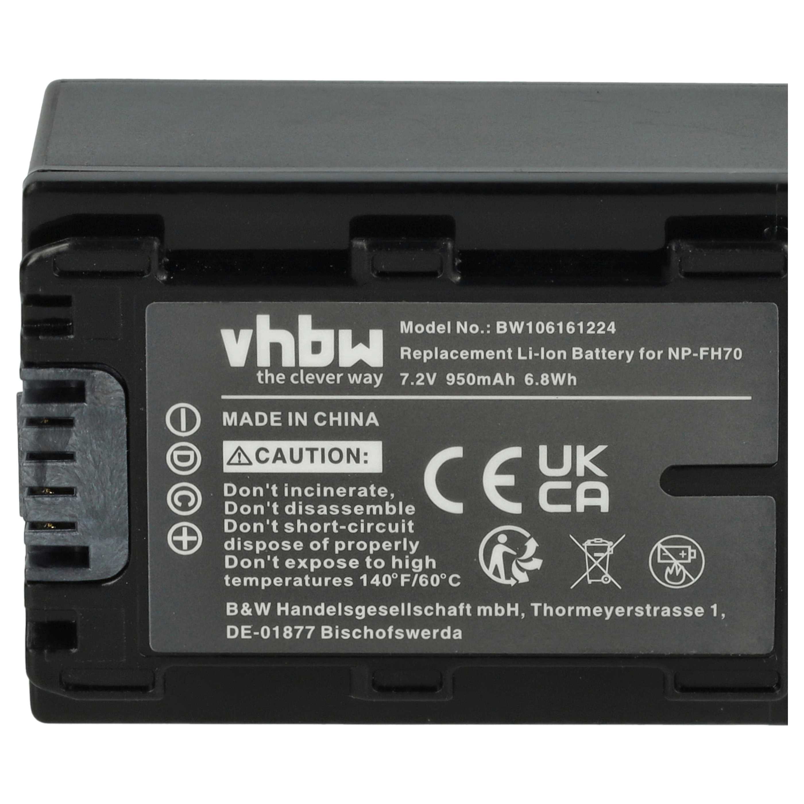 Vhbw Batería Compatible Con Sony DCR-SX30E, DCR-SX31