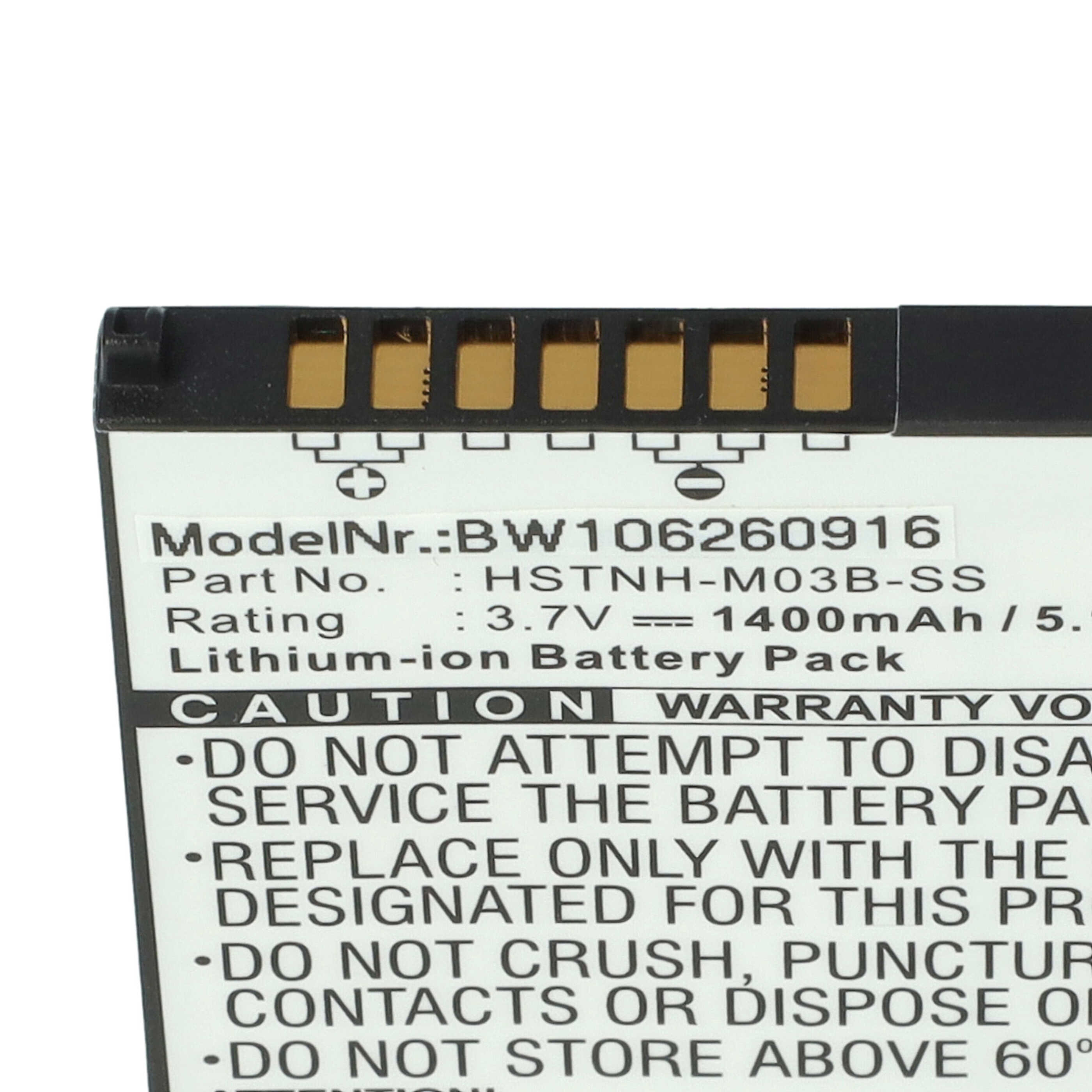 Batería 3.7V 1.2Ah Li-ion para HP iPAQ h4100