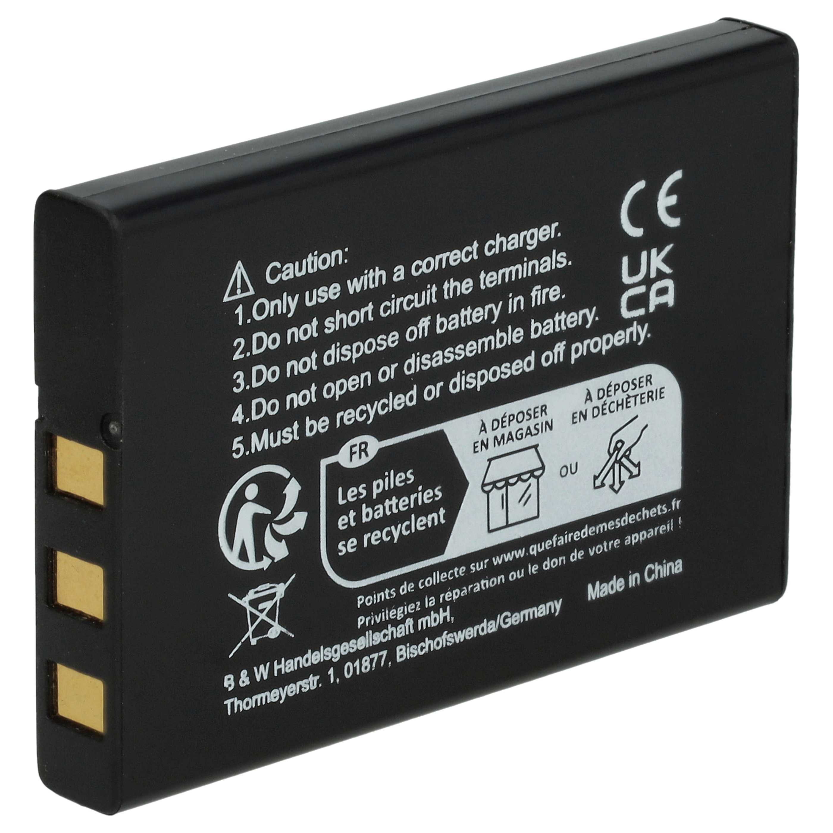 Vhbw Batteria Compatibile Per GoBandit GPS HD E Fotocamere Digitali - 1000mAh, 3.6V, Li-Ion