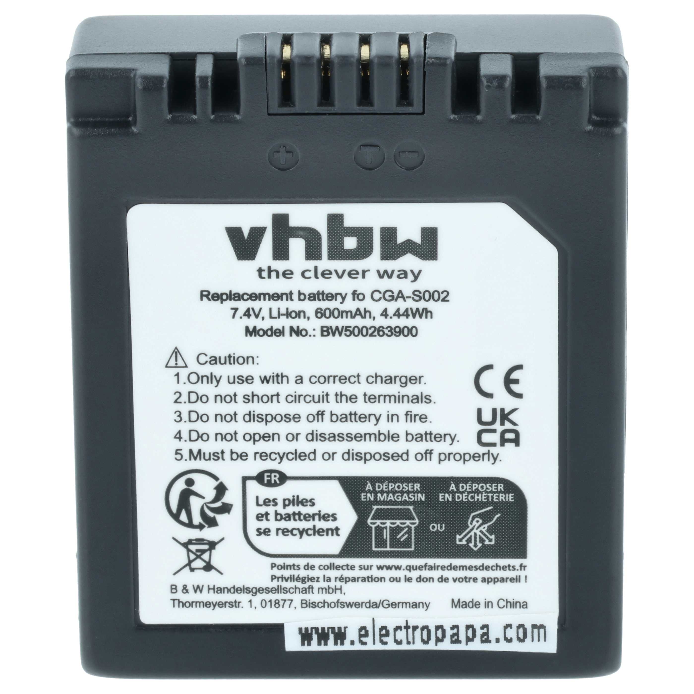 Battery for Panasonic Lumix DMC-FZ5 550mAh | eBay UK