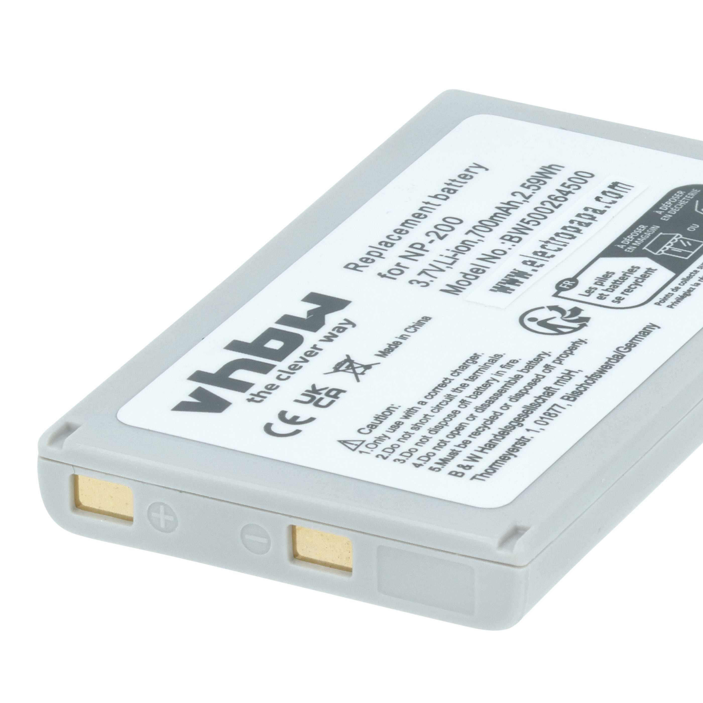 CS-NP200 Batteria 750mAh compatibile con [MINOLTA] DiMAGE X, DiMAGE Xg, DiMAGE Xi, DIMAGE Xt, DIMAGE Xt Biz sostituisce NP-200