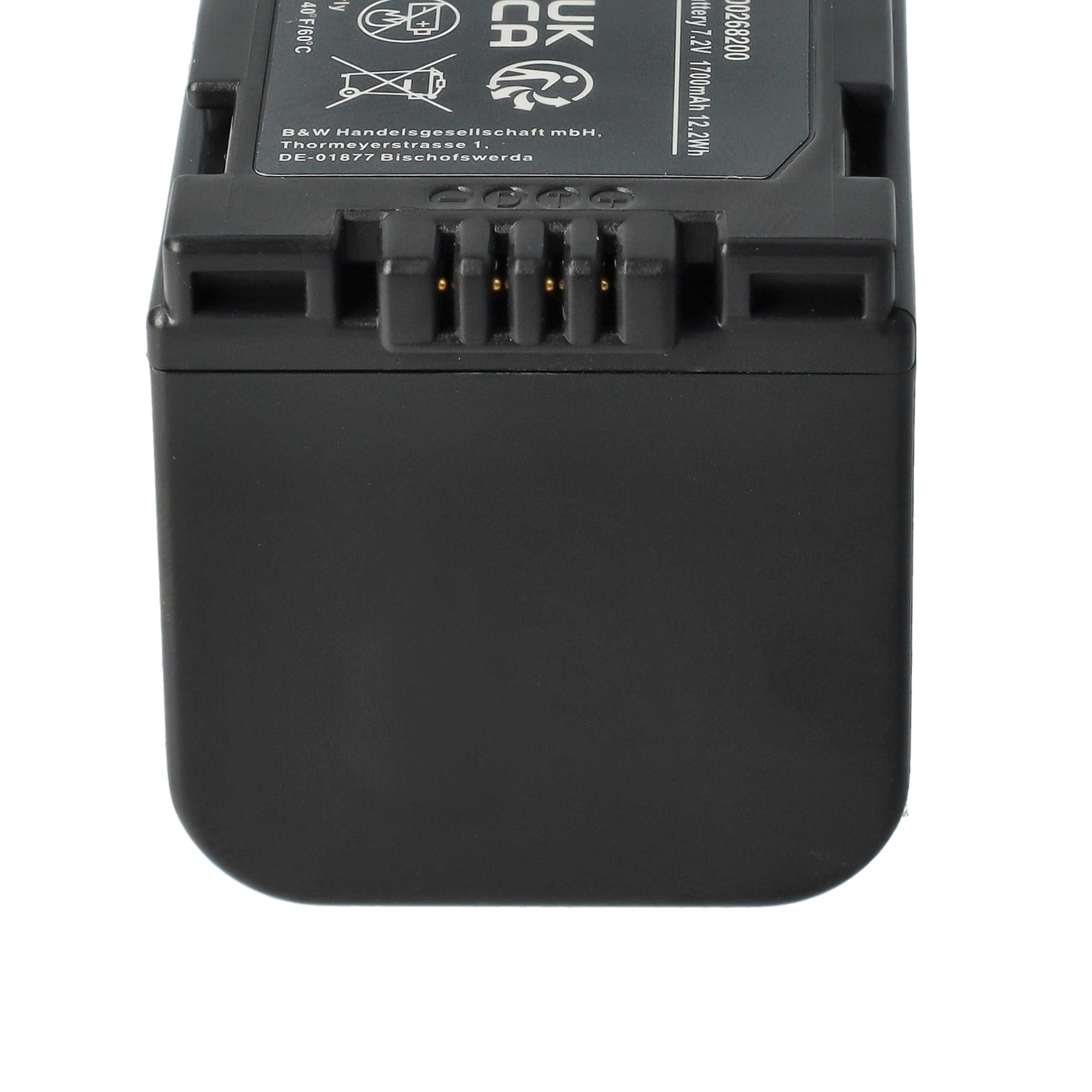 Batterie Vhbw 1700mAh 7,2V Li-ion Pour Caméscopes Panasonic NV-MX1, NV-MX2, NV-GX7 Et Plus