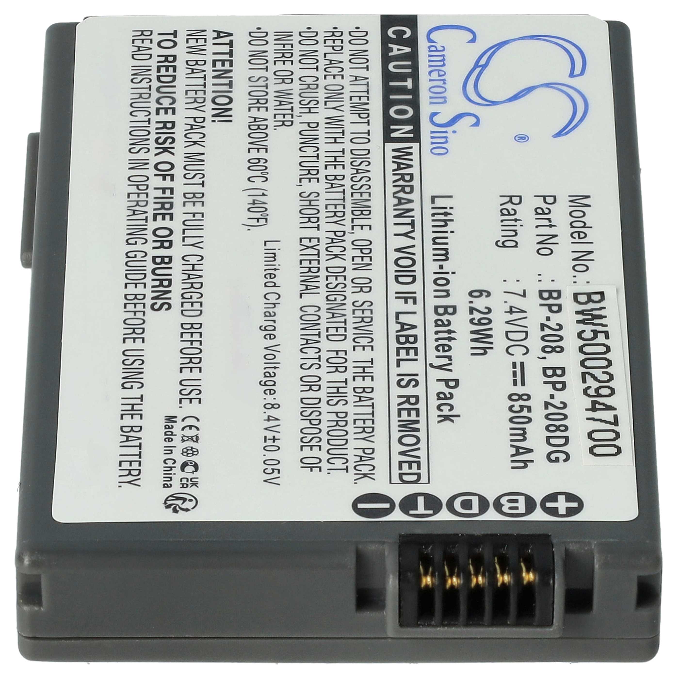 Vhbw Batteria Compatibile Per Canon Elura 100 – 700mAh 7.4V Li-Ion, Sostituisce BP-208/308/315 - 4