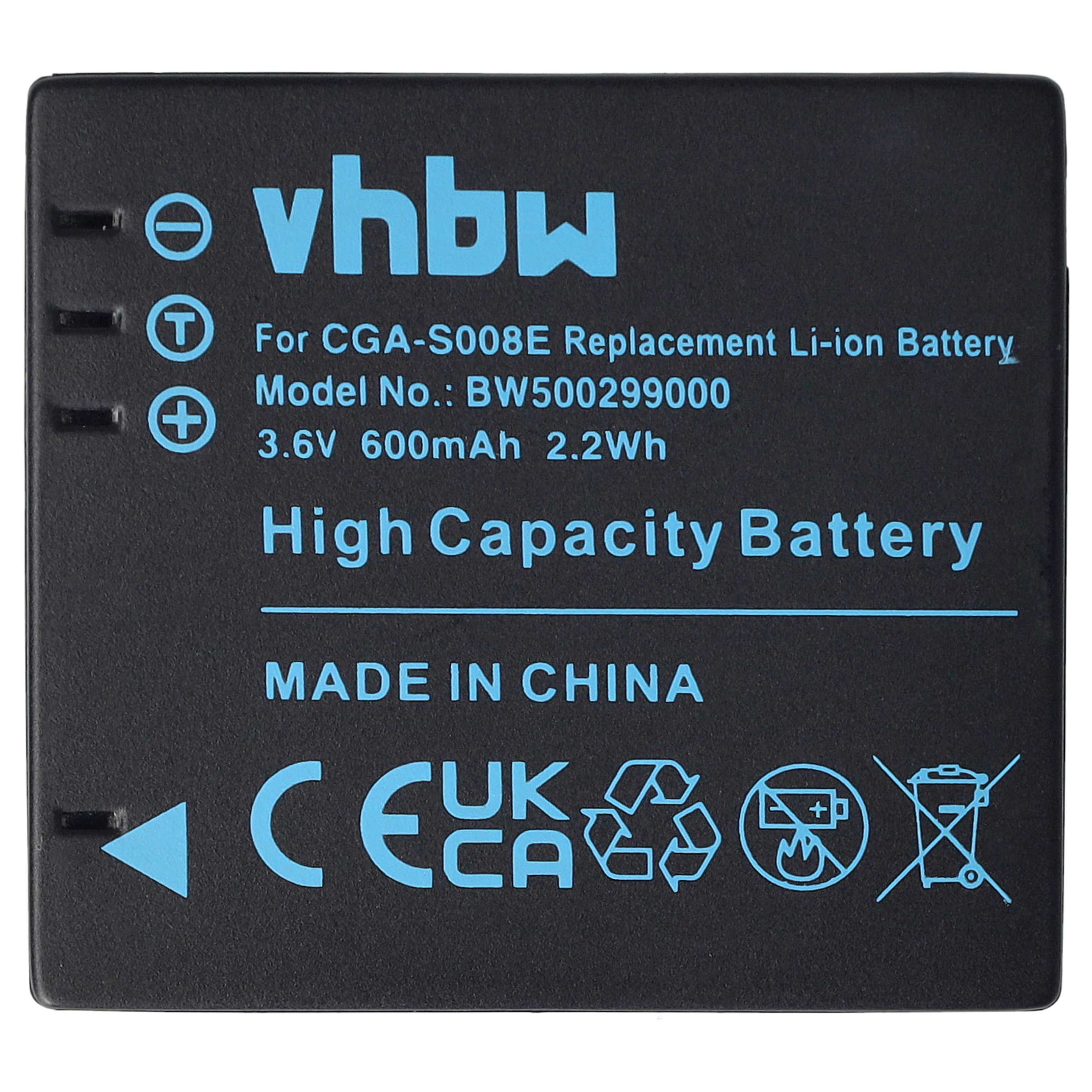 Vhbw Batteria Di Ricambio Per Fotocamera Ricoh DB-70 - Li-Ion 600mAh, 3.6V, Alta Capacità, Sostitutiva Originale - 2