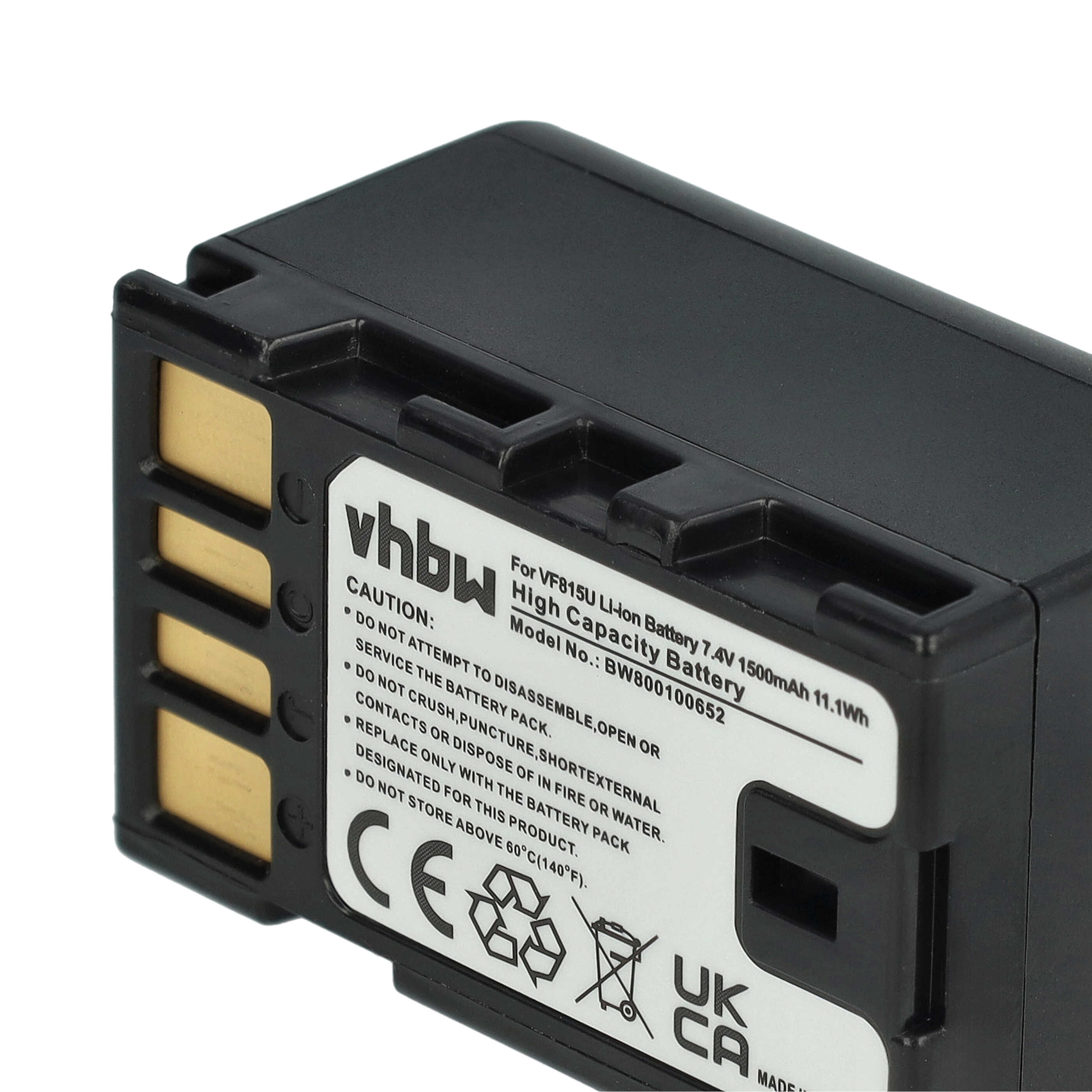 JVC BN-VF815 / BN-VF815U accu (7.4 V, 1600 mAh, huismerk) JVC