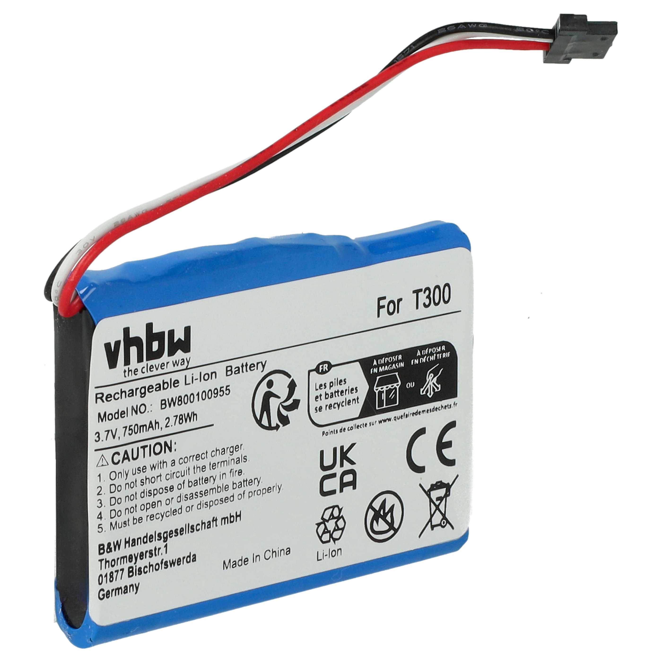 Battery 750mAh For MITAC Mio MOOV 200 200e 200u E U 210 Li-ION - View #2