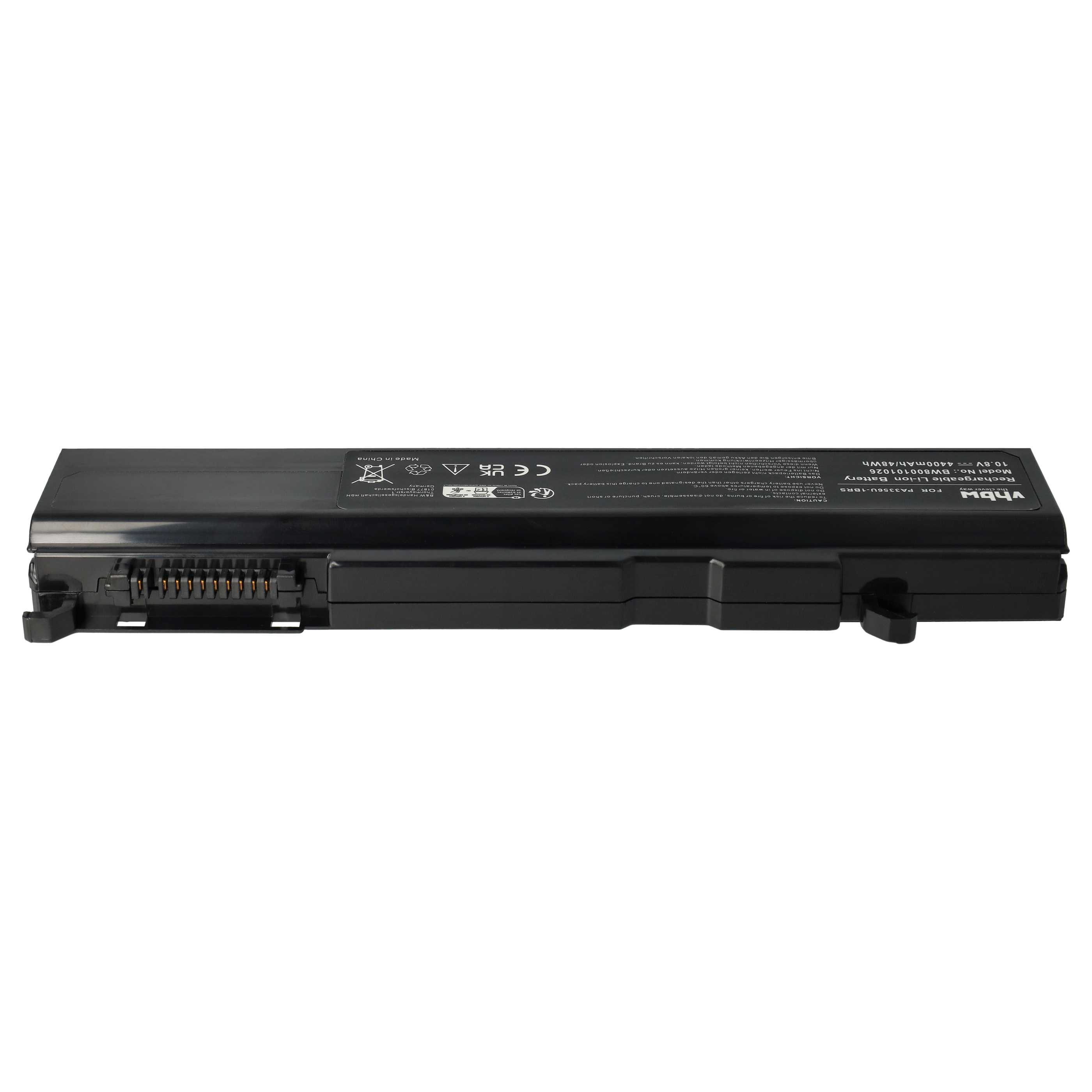 Batteria Vhbw Compatibile Toshiba Dynabook Qosmio F20 – 4400mAh, 10.8V, Li-Ion (sostituisce PA3356U, PABAS048 E Altri) - 2