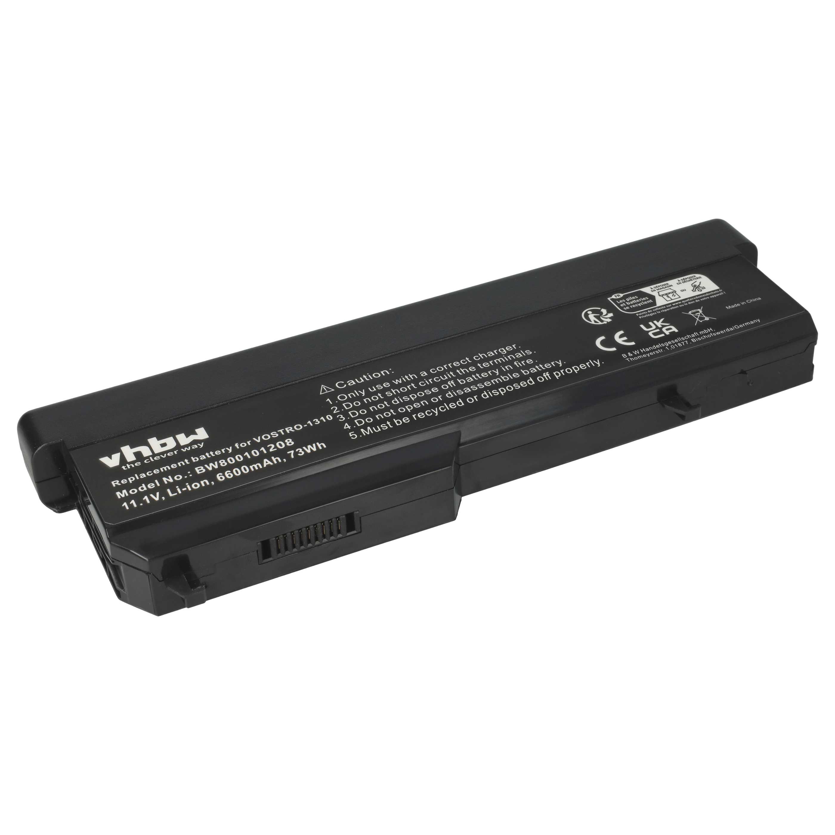 Batteria Per Notebook Dell 6600 MAh – Sostitutiva Per Vostro 1300, 1500, 2500 E Modelli Compatibili (G276C, PP36L, T112C, Ecc.)