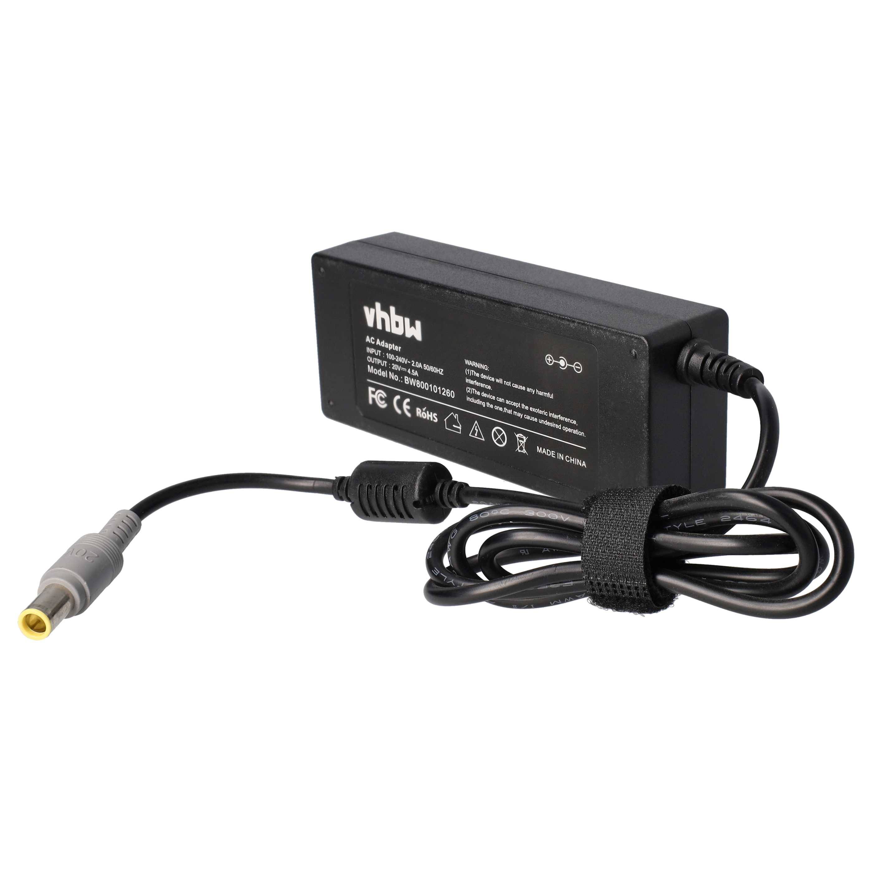 Vhbw Alimentatore Caricabatterie Per Notebook IBM Lenovo ThinkPad E40, E50, R60, R61, SL400 – 90W (20V / 4.5A)