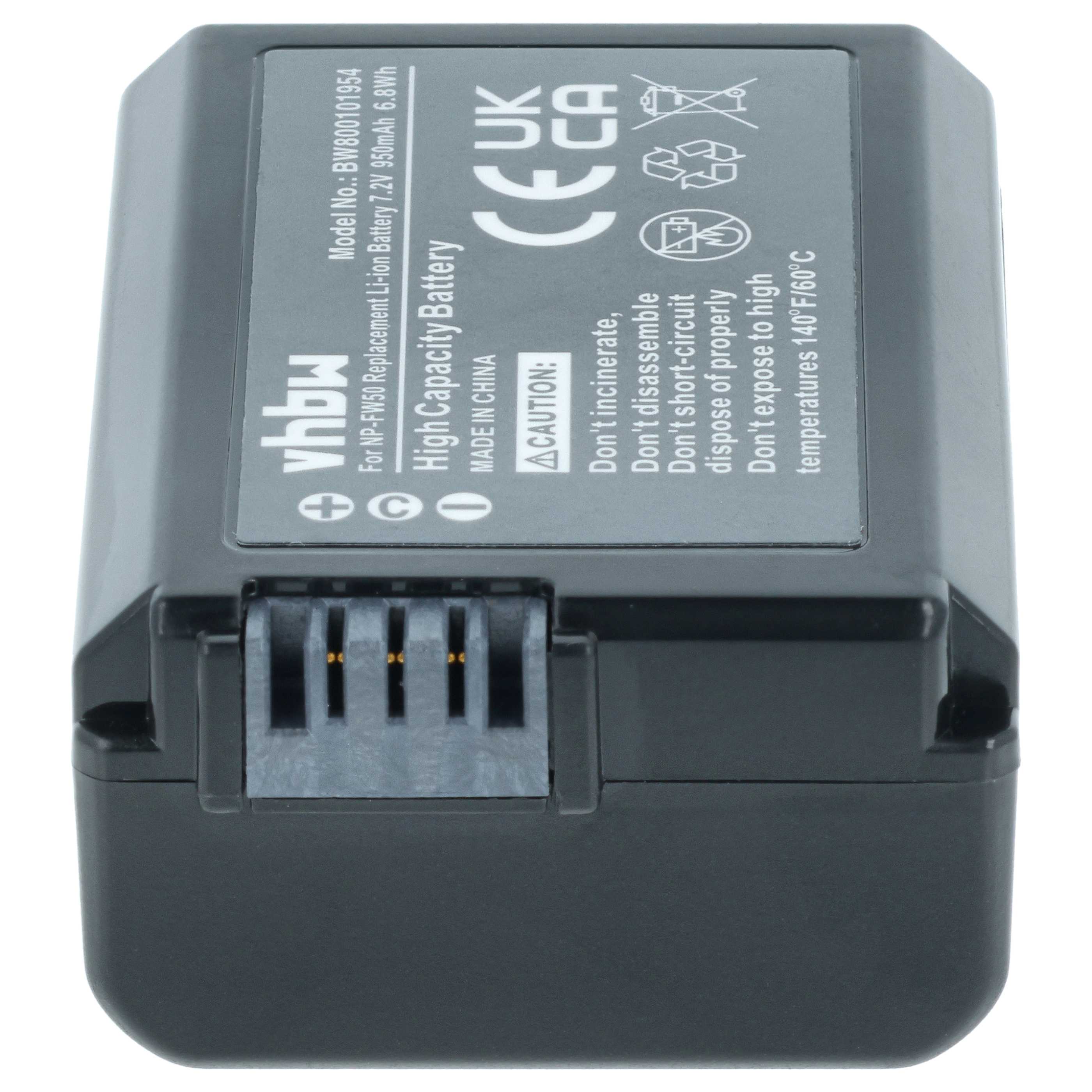 2 Batteries Vhbw Pour Sony Cybershot DSC-RX10 IV / RX10M3 – 950mAh 7,2V Li-ion