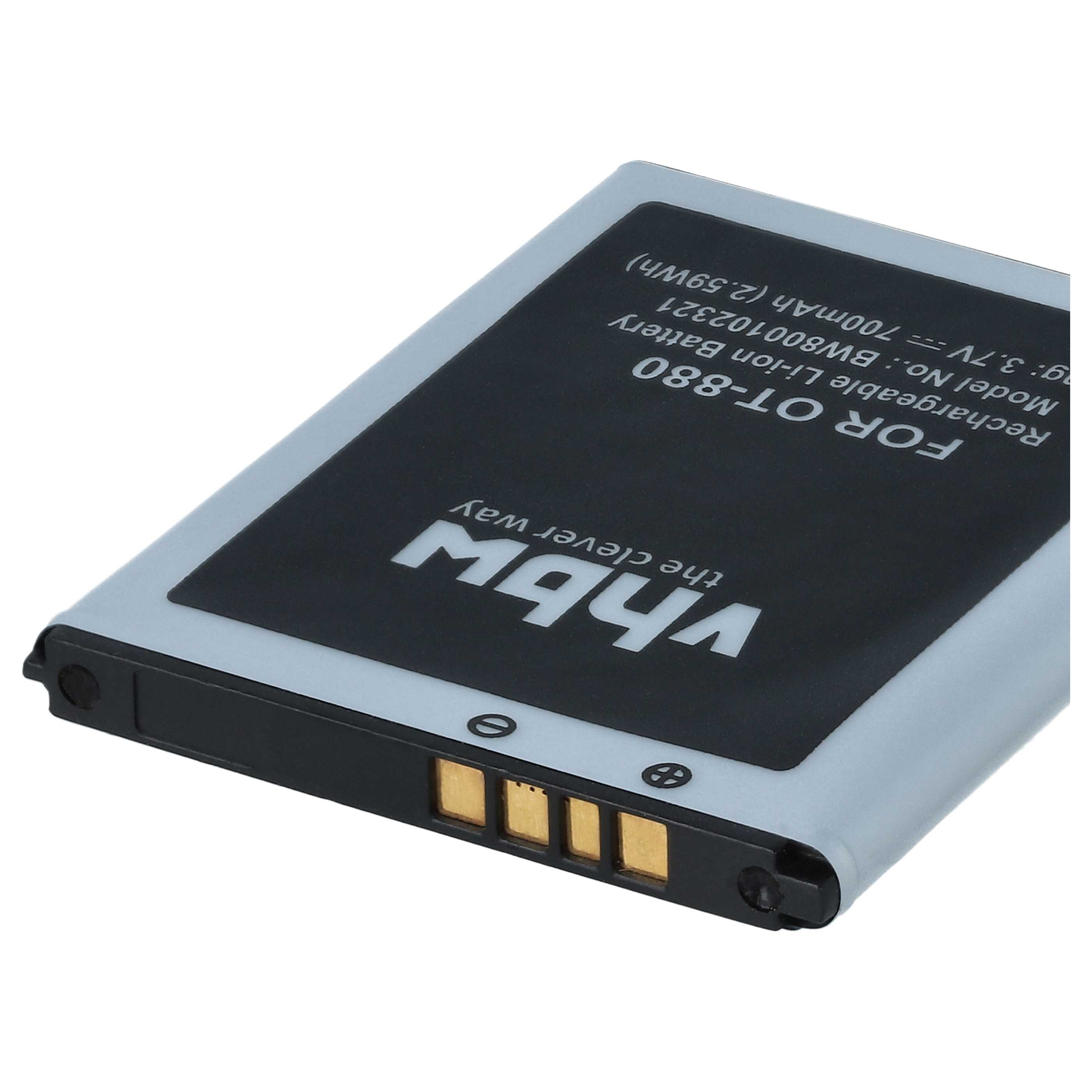 vhbw batteria compatibile con Alcatel One Touch Miss Sixty, OT-20.05