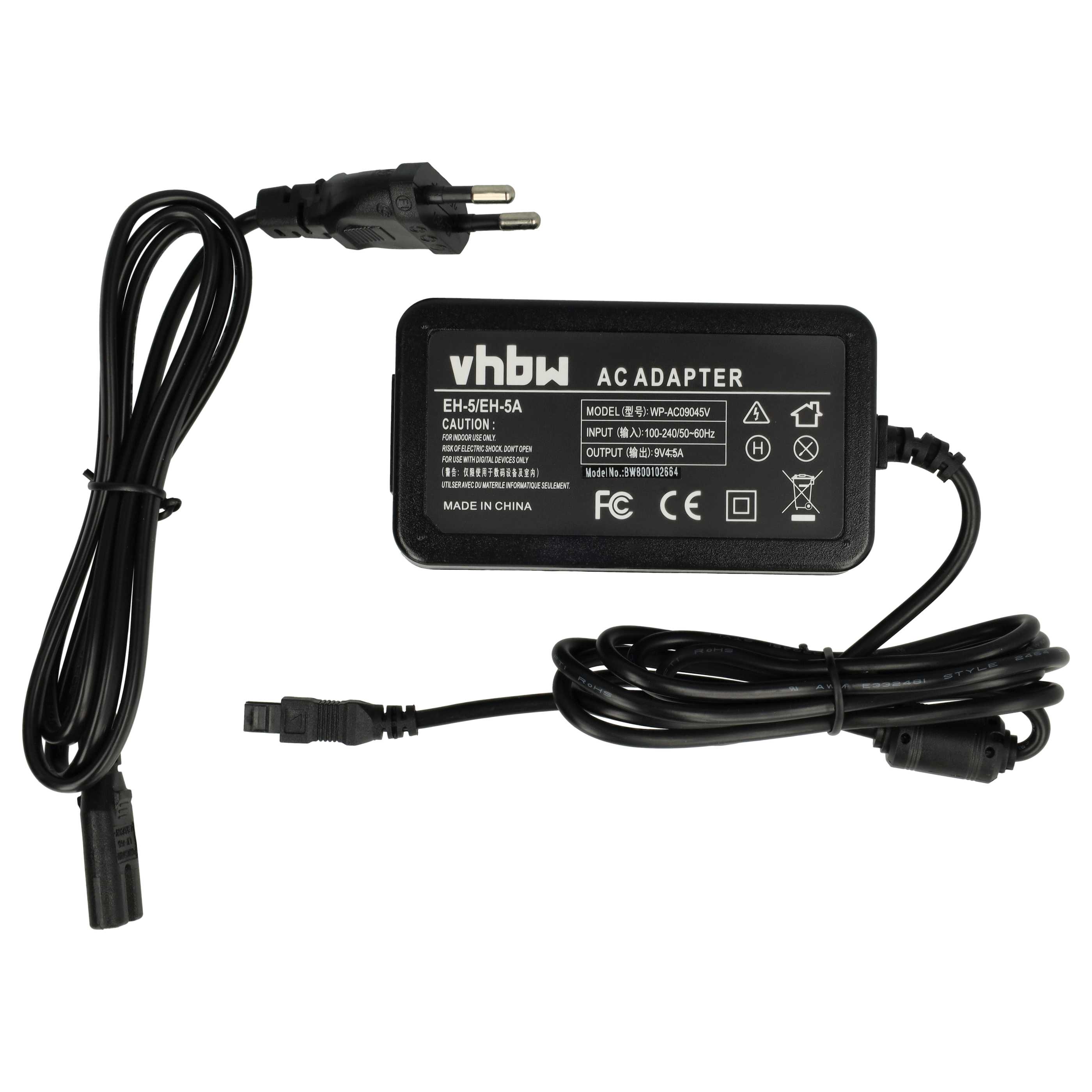 Alimentation Secteur Vhbw Compatible Nikon D300 D300s D700 D70 D50 D100 D70s D90 D80 - 2m Câble EU - Remplacement EH-5 EH-5a