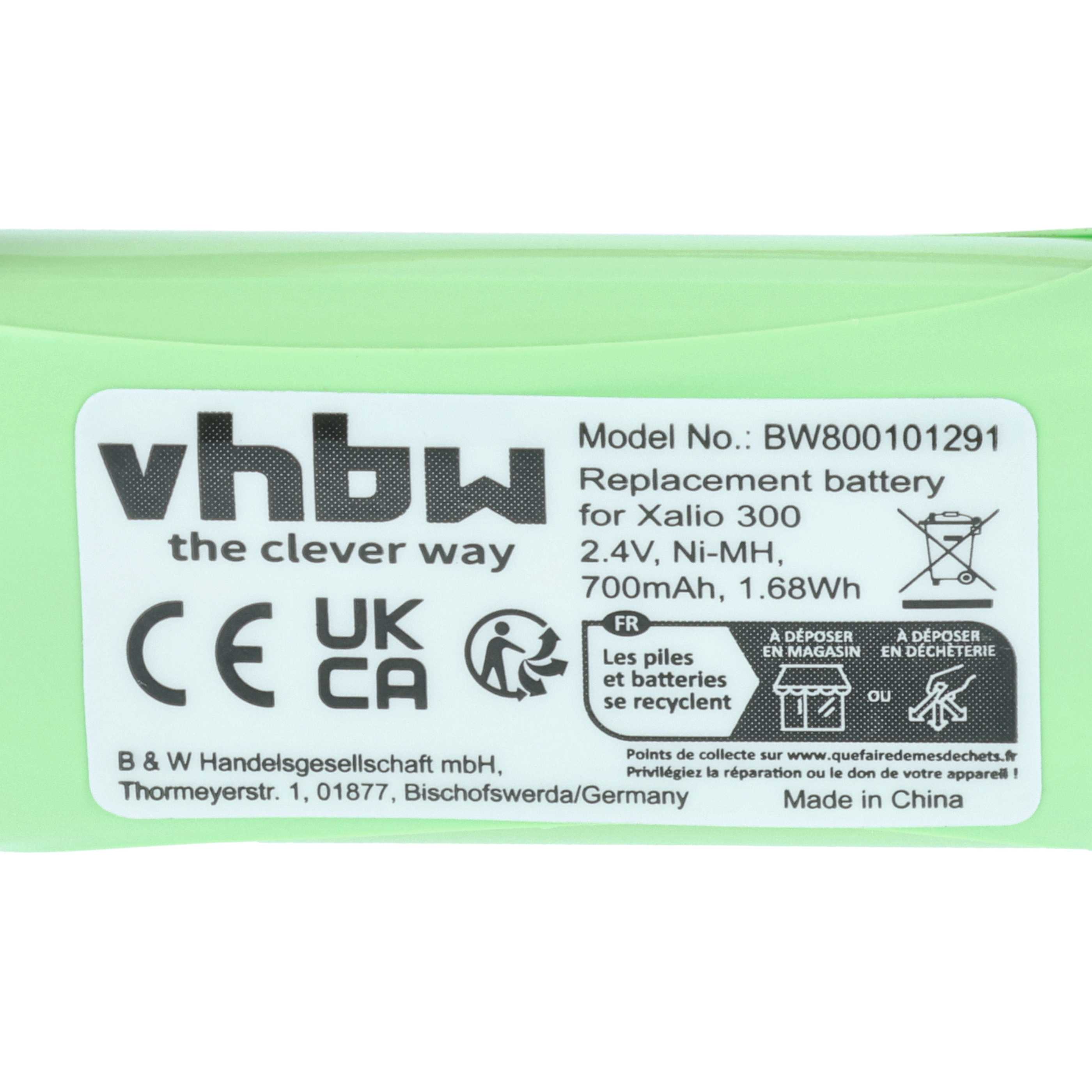 Vhbw 1x Batteria Compatibile Con Philips 215 Quattro, DECT 315 Dect 211 Duo Dect 215 Duo T356 T372 Telefono Fisso Cordless 700mah 2 4v Nimh 93749289
