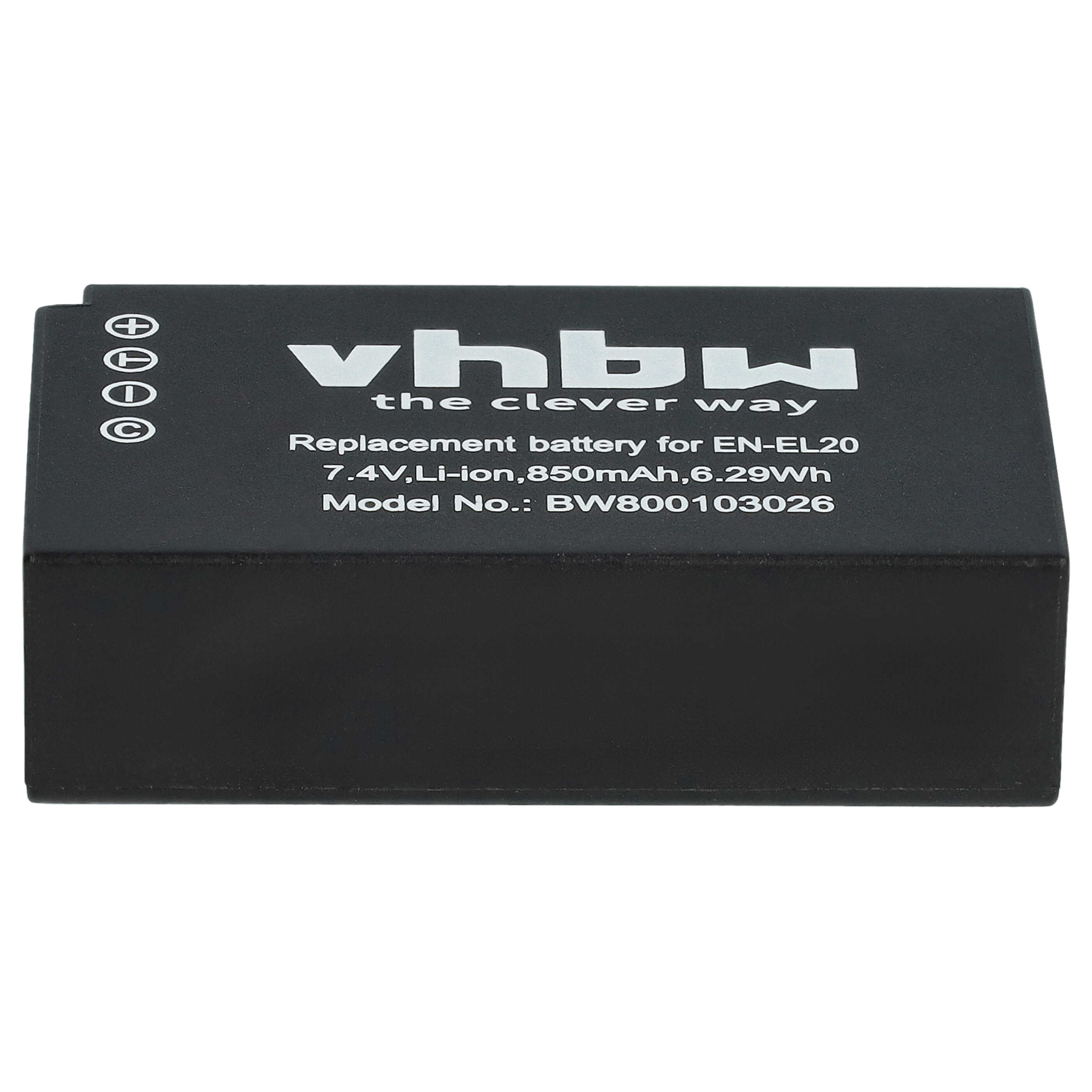 Vhbw Batteria Li-Ion 1000mAh Per Nikon Coolpix P5100, P80, P90, P100 (EN-EL5)