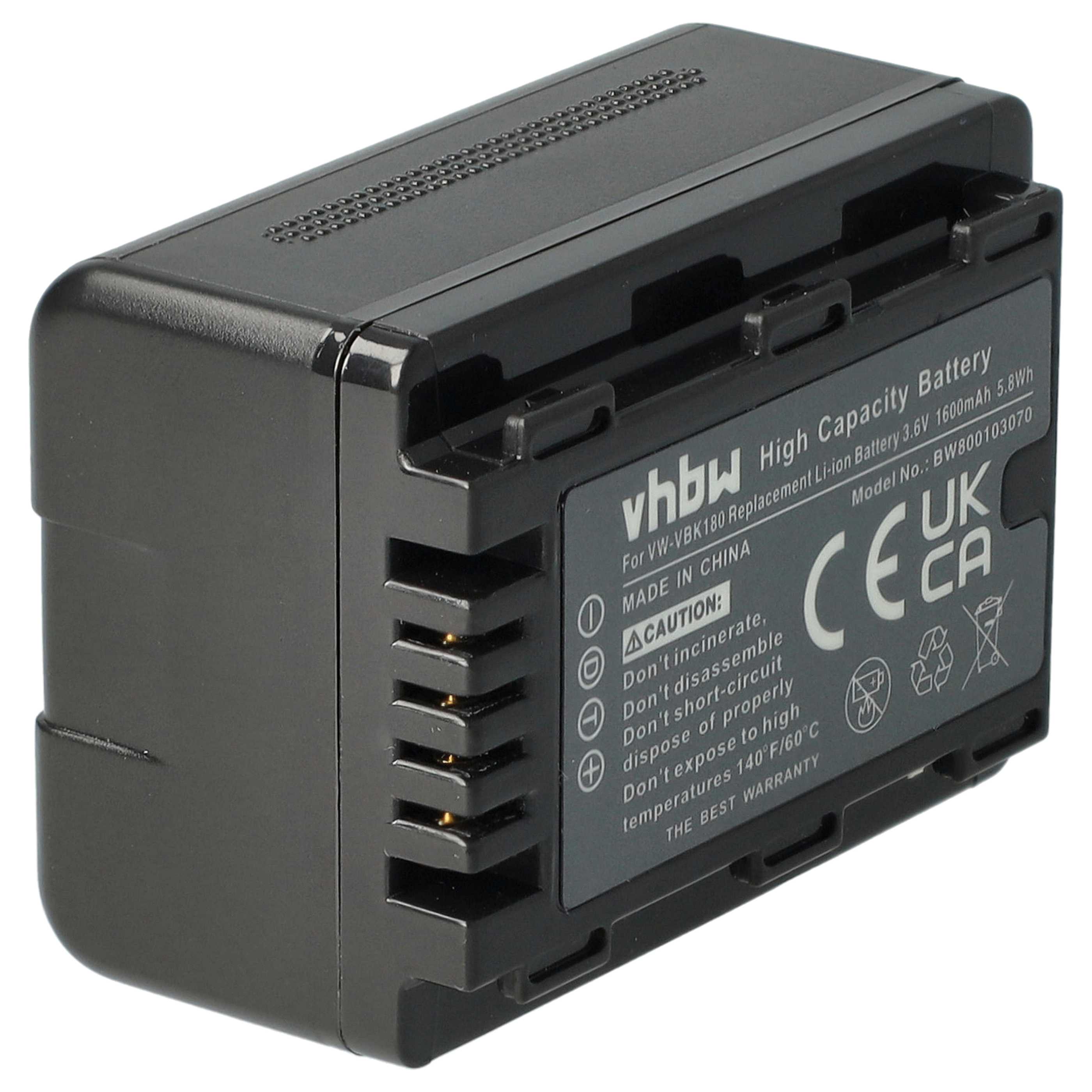 Batteria Panasonic VW-VBK180E-K: Più Autonomia Per Le Tue Videocamere SD66, TM60, HS60