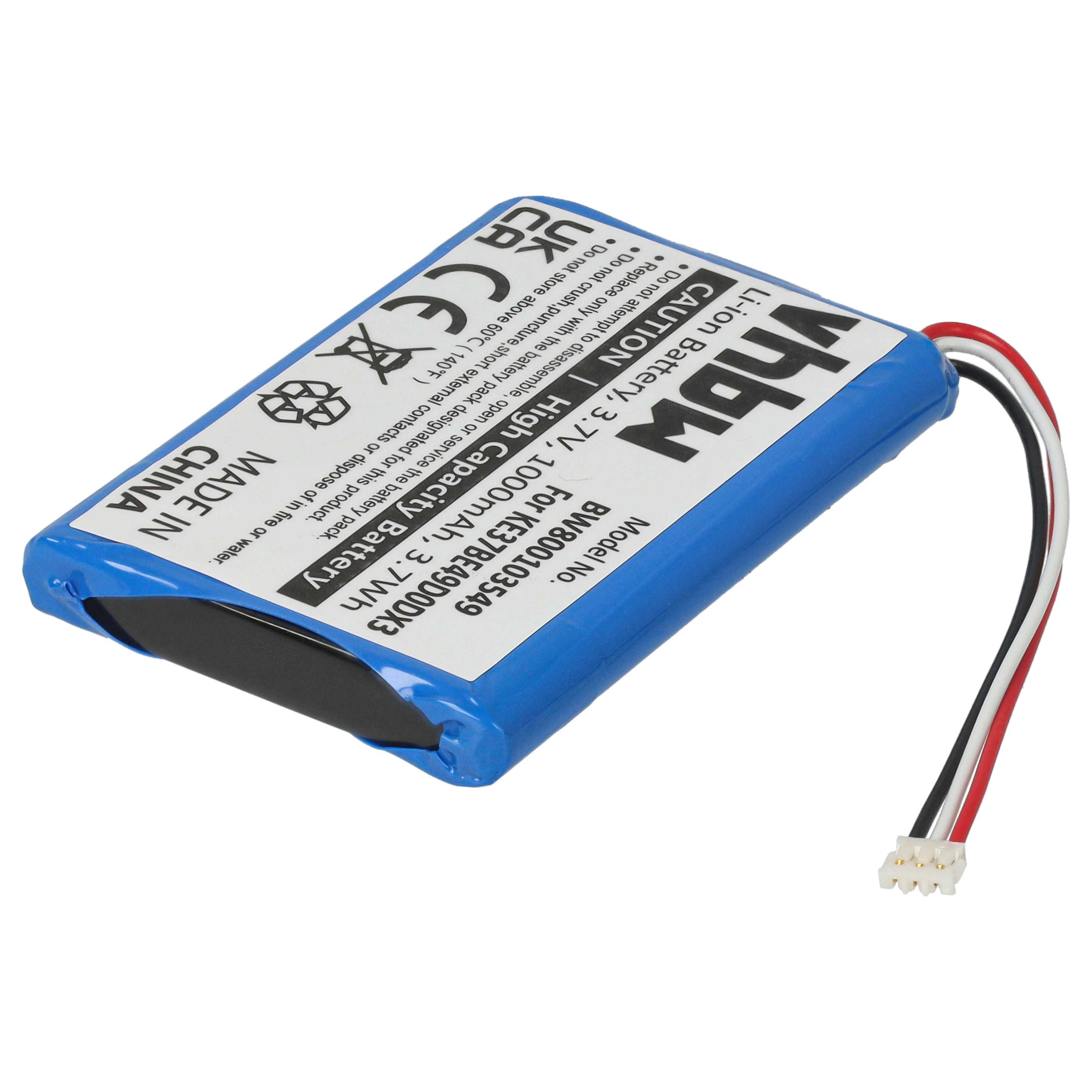 Batterie Vhbw Compatible Garmin DashCam 45 Et 56 - 250mAh 3.7V Li-Polymère - Remplacement Haute Performance