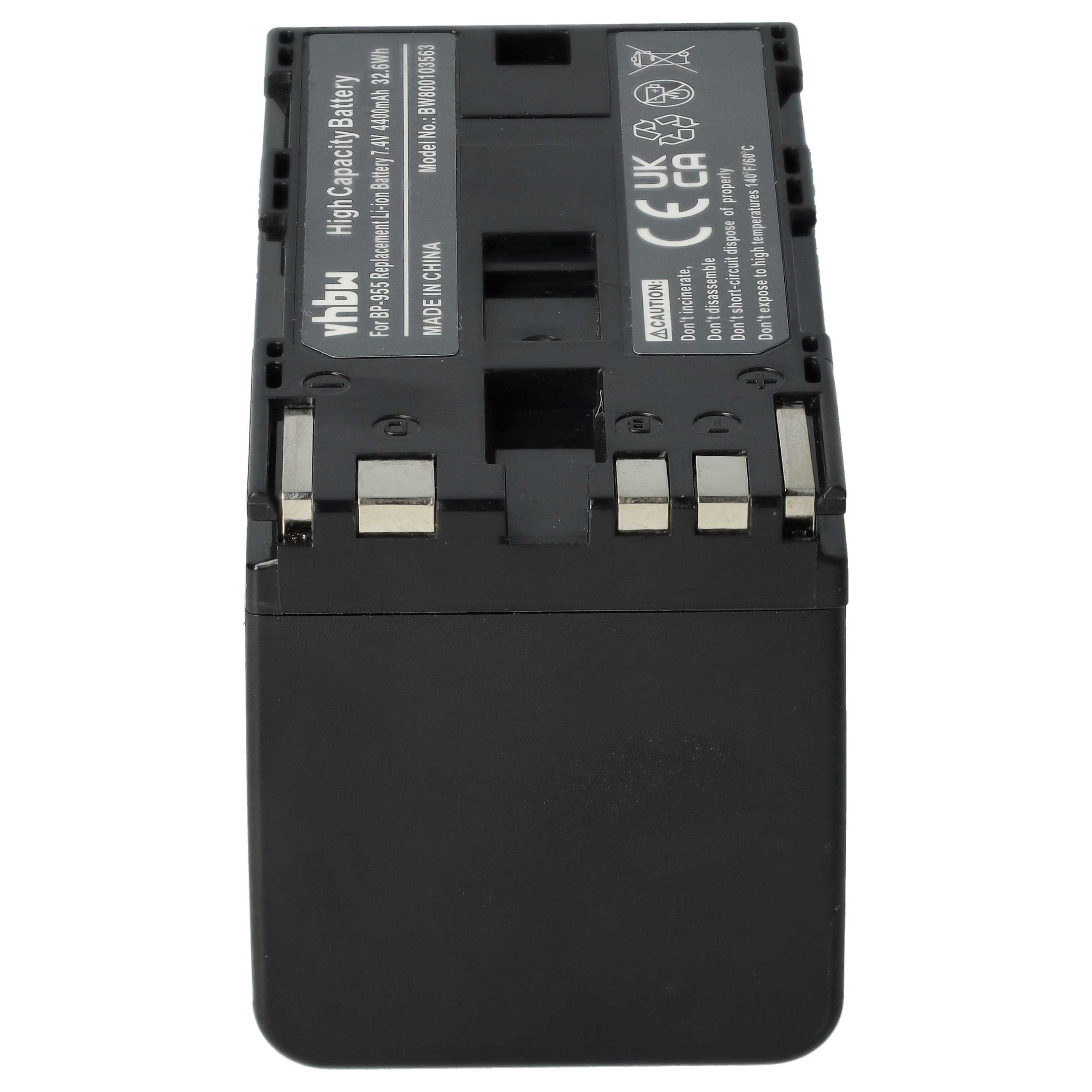 Accu voor Canon BP-975, BP-955 - 7,4V - 6600mAh - Zwart