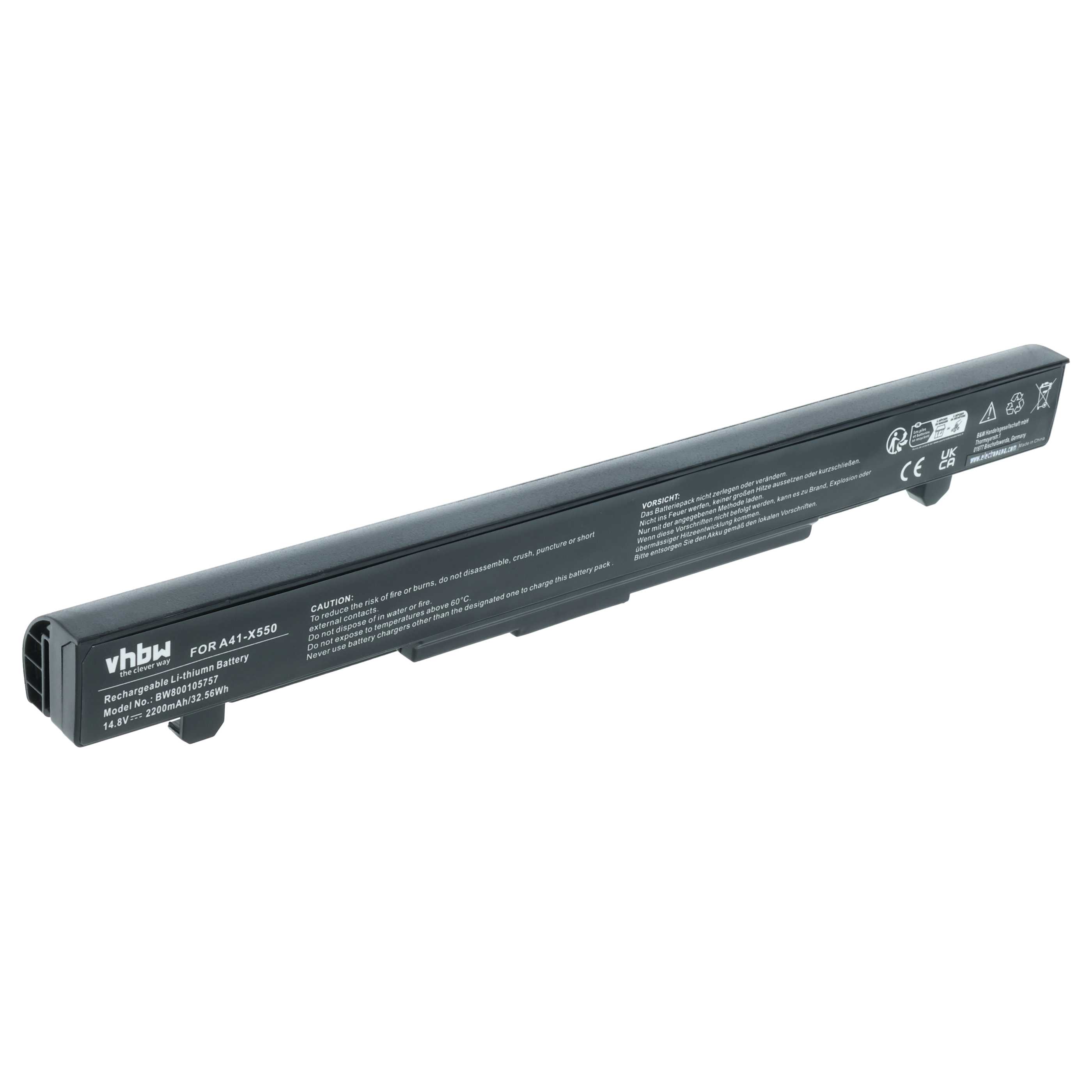 Vhbw Batteria Di Ricambio Per Notebook Asus: 2600mAh, 14.4V, Compatibile Con Serie A450, X450, K550