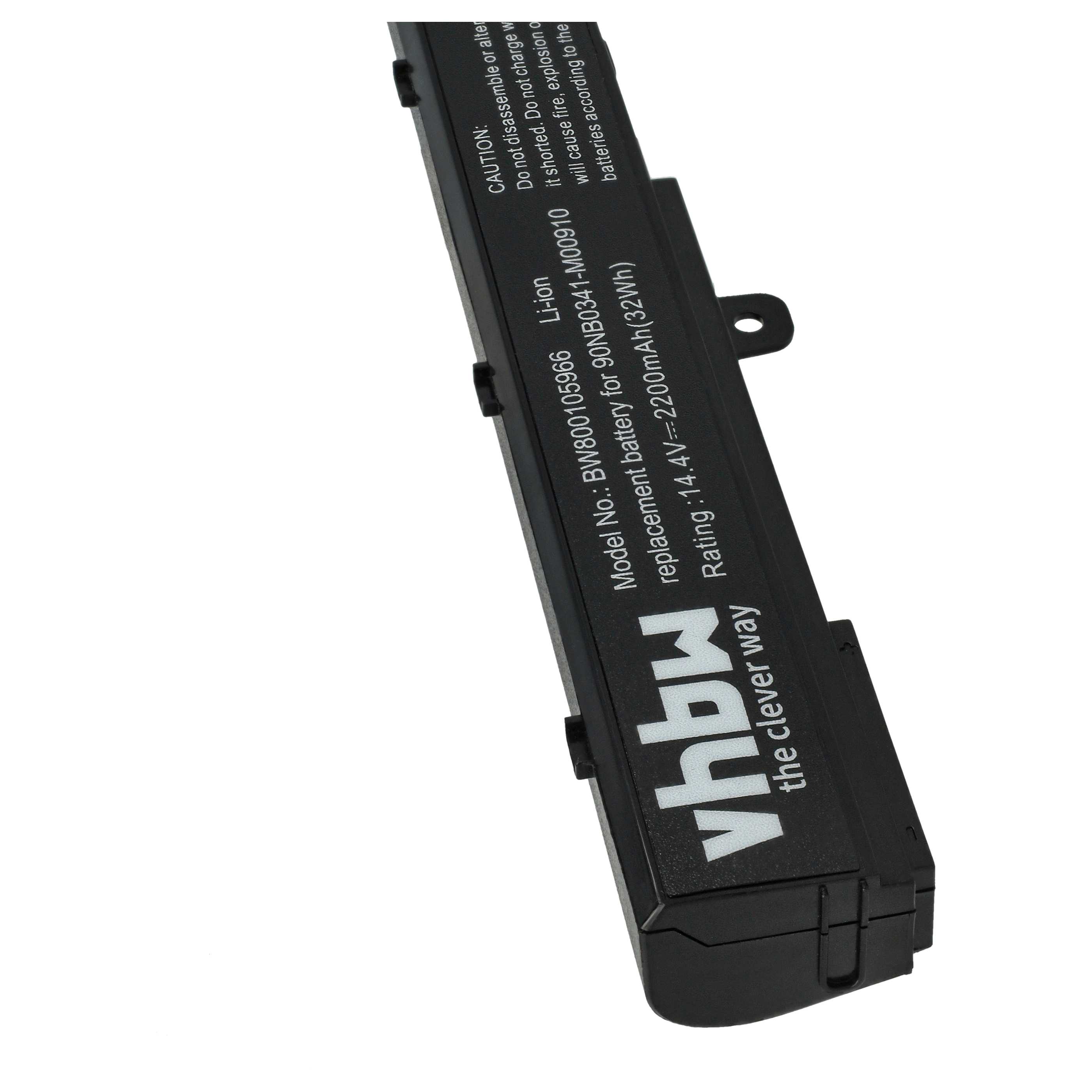 vhbw batteria compatibile con Asus F551CA-SX232H-LU, F551CA-SX241H, F551CA-SX254H, F551CA-SX209H notebook (2200mAh, 14,4V, Li-Ion