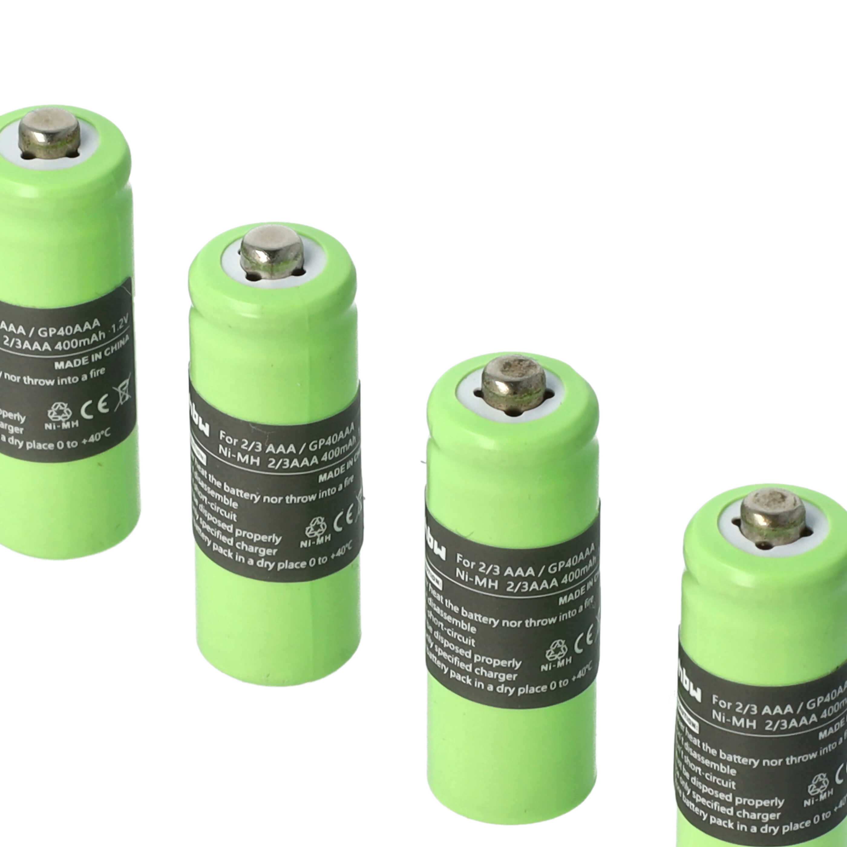 4x Akku für Hagenuk 2/3 AAA GP40AAAMC GP40AAAM GP40AAA 400mAh 1,2V - Afbeelding 6 van 9