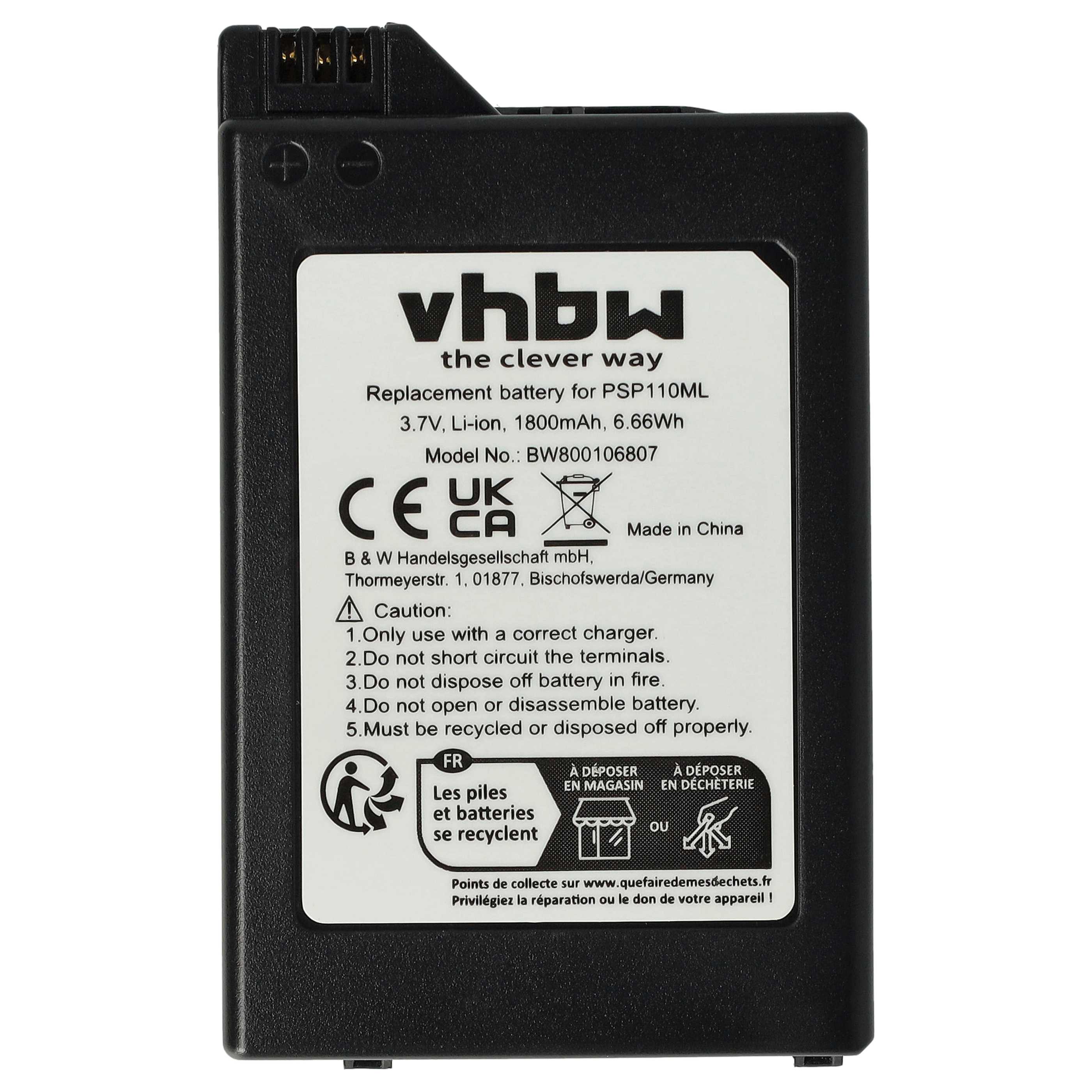 Batteria Ricambio SONY PSP1004 Li-ion 1800mAh - Foto 7