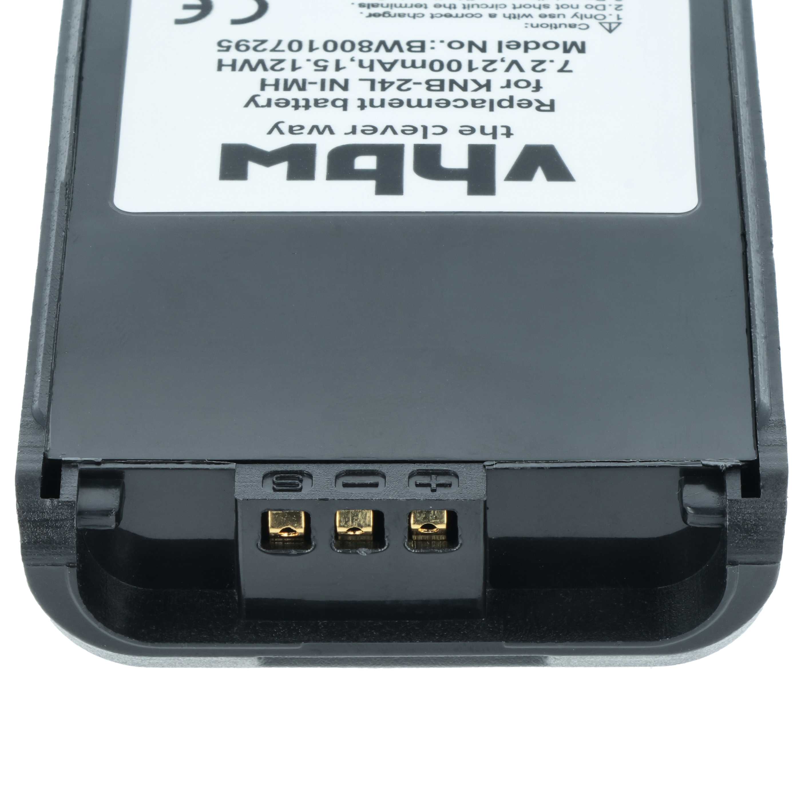 2x Batteries De Remplacement Pour Talkie-walkie Kenwood KNB-56L, KNB-55L, Etc. - 2100mAh, 7.2V, NiMH