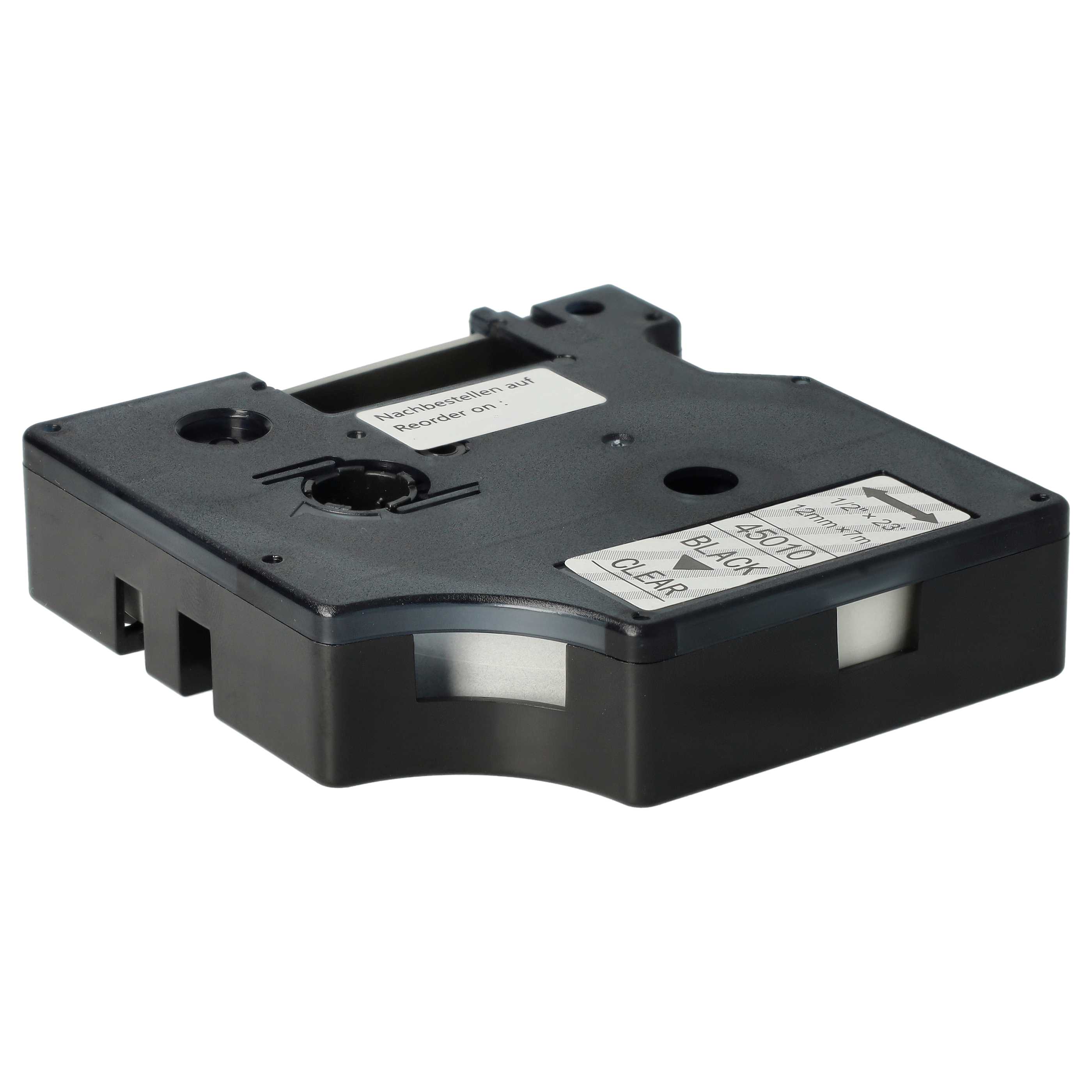 Tape for Dymo 5000 2000 5500 1000+ 1000 4500 3500 Black/Clear - Picture 8 of 9