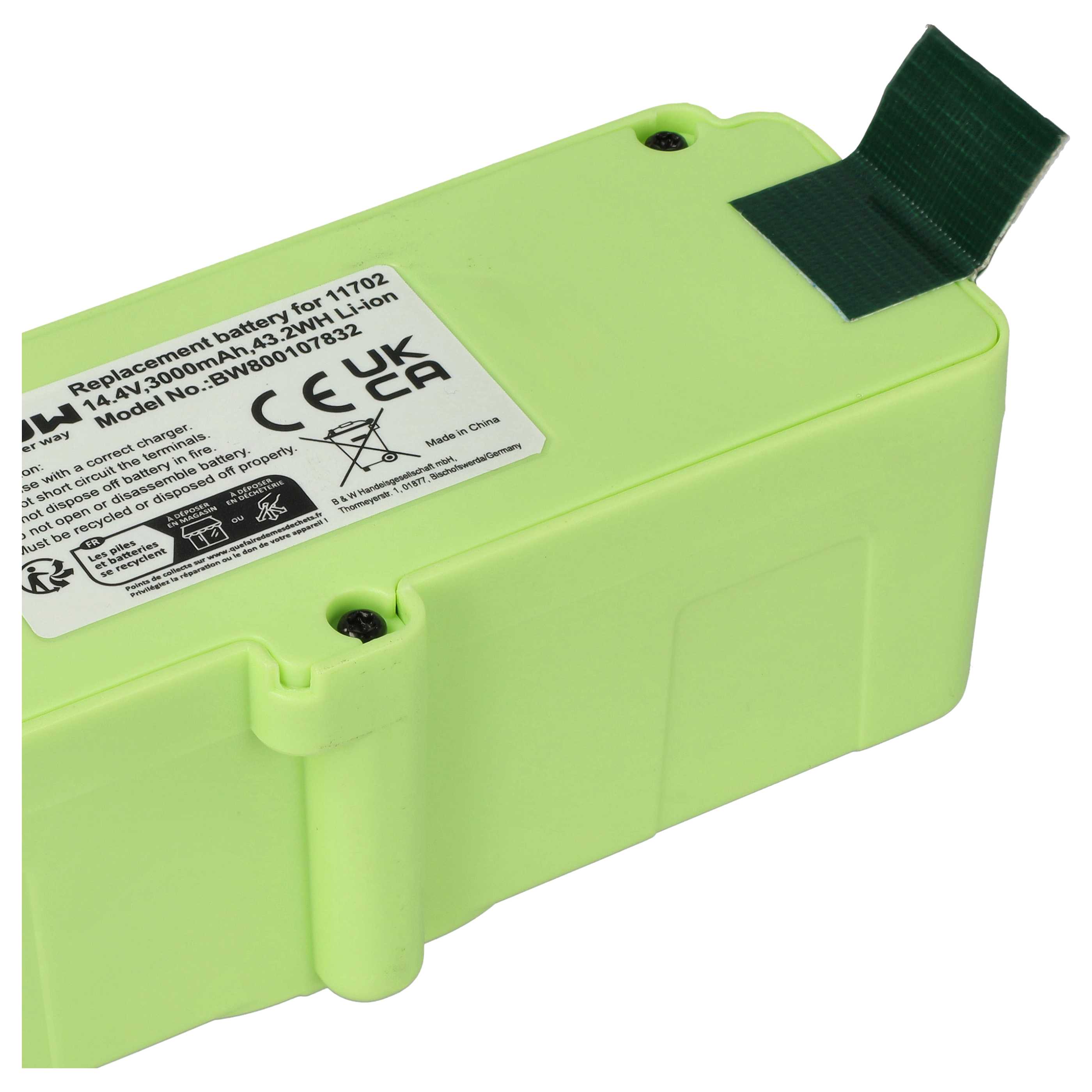 Batterie Vhbw 2000mAh 14,4V Pour IRobot Roomba 555, 560, 562, 563, 551, 535, 561, 540, 550