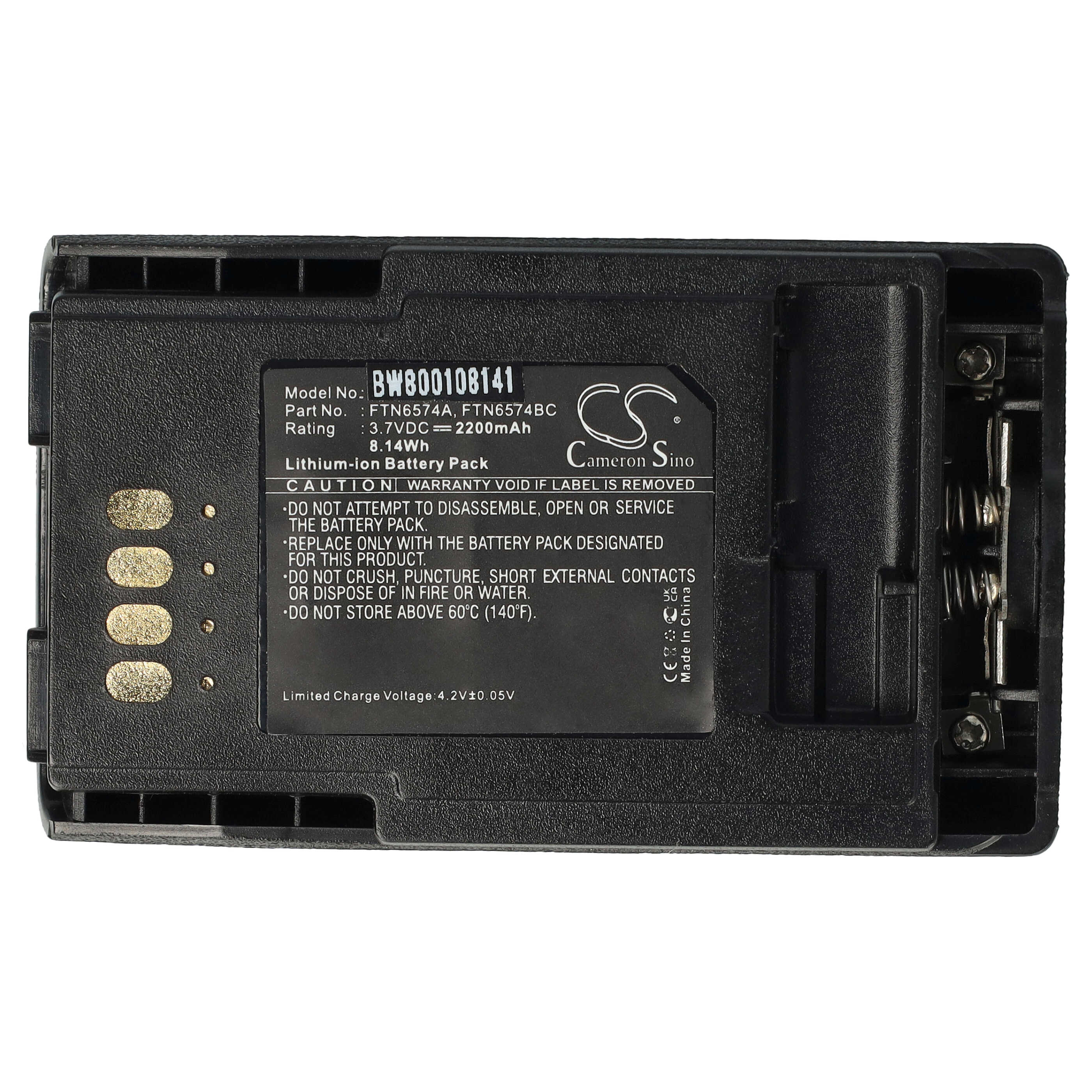Bateria do Motorola MTP850S MTP800 CEP400 PTX850 MTP850 Zeon 2200mAh 3,7V - Zdjęcie 3 z 9