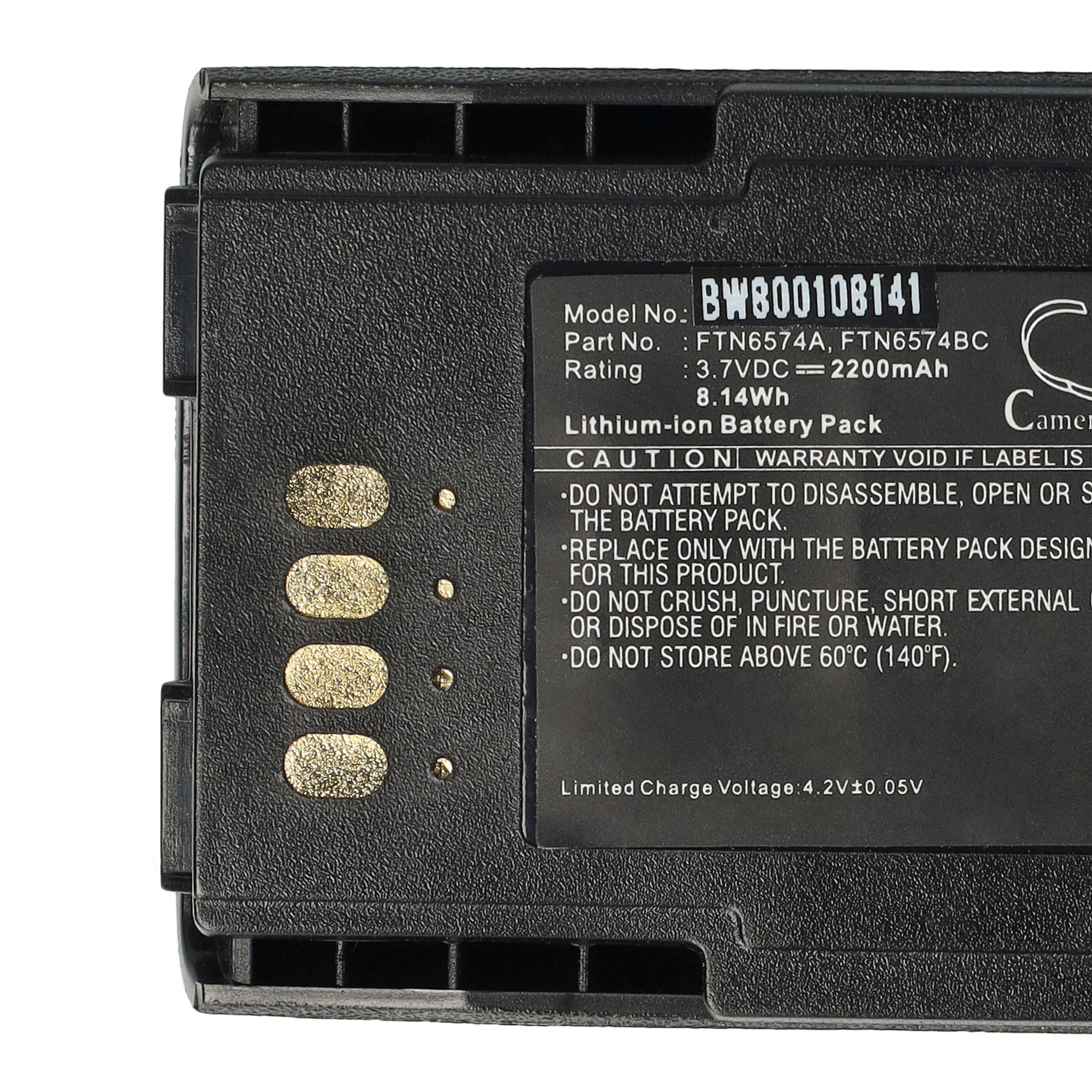 Bateria do Motorola MTP850S MTP800 CEP400 PTX850 MTP850 Zeon 2200mAh 3,7V - Zdjęcie 6 z 9