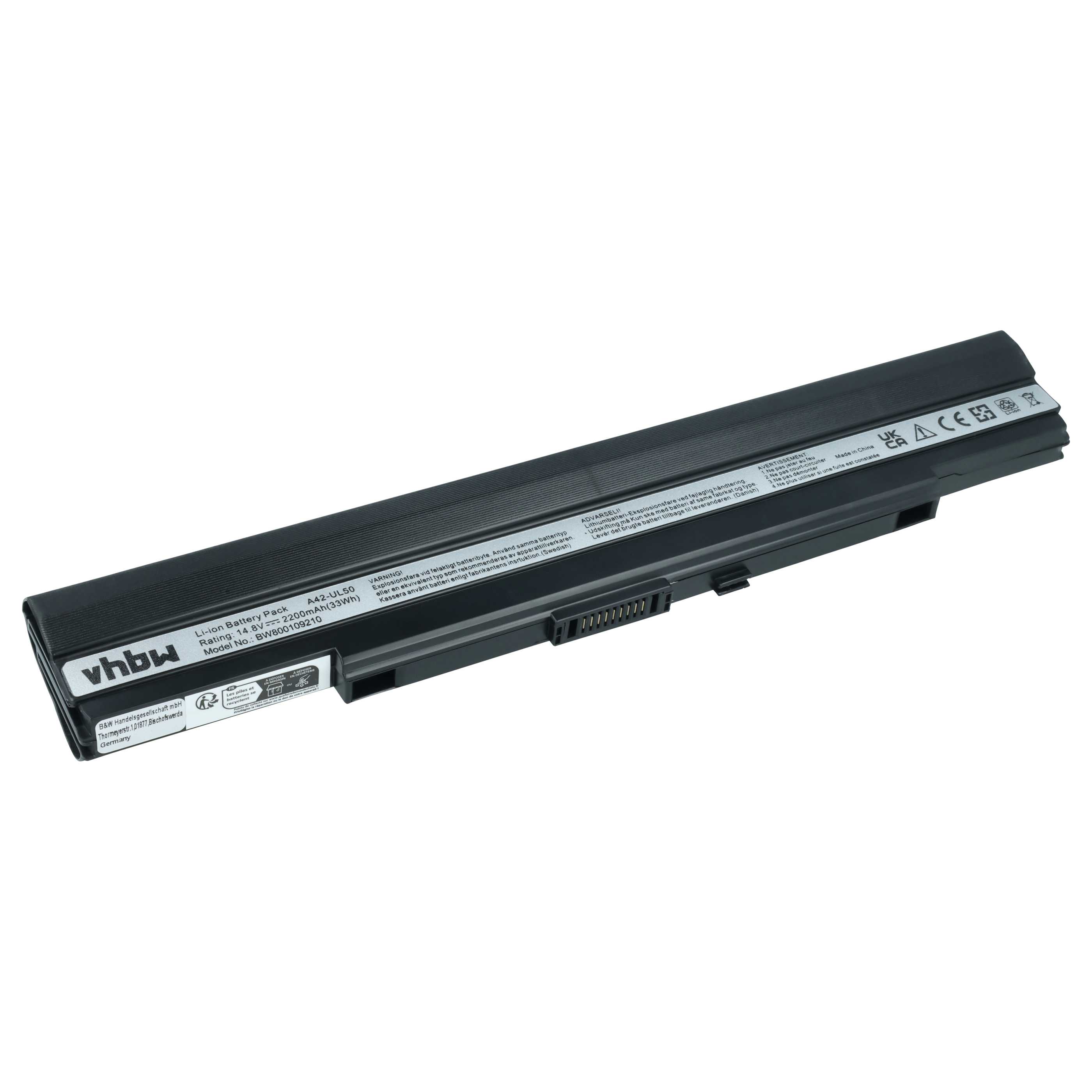 Batteria da 5200mAh compatibile con Asus U30JC-QC1 U30S U30SD U35 U35F UL50VS
