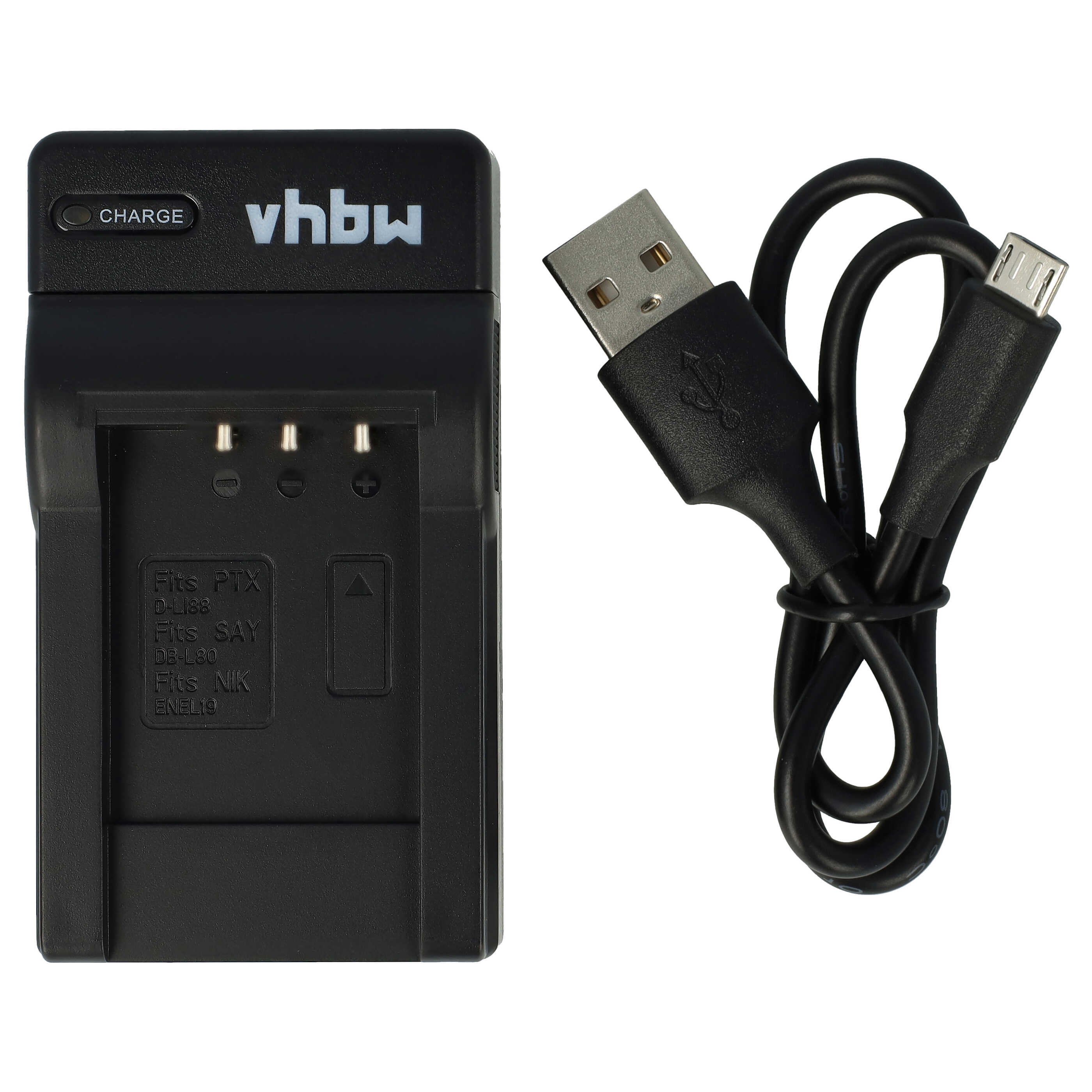 Lot De 2 Batteries EN-EL19 1200 MAh + Chargeur USB Pour Nikon Coolpix - Compatible Avec Nombreux Modèles