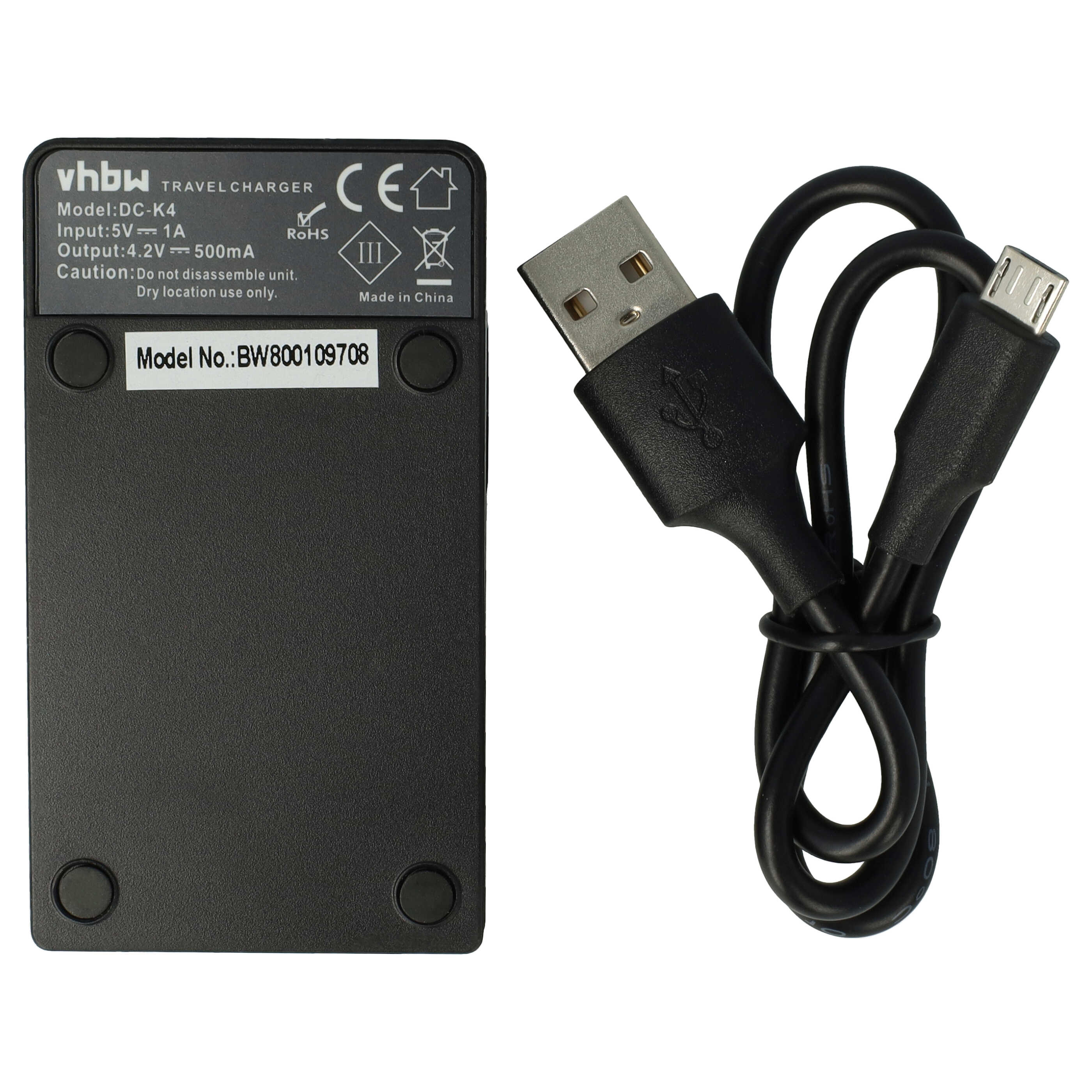 Caricatore per Sony Cybershot DSC-W120 DSC-W130 DSC-W150 DSC-W115 4,2V +12V