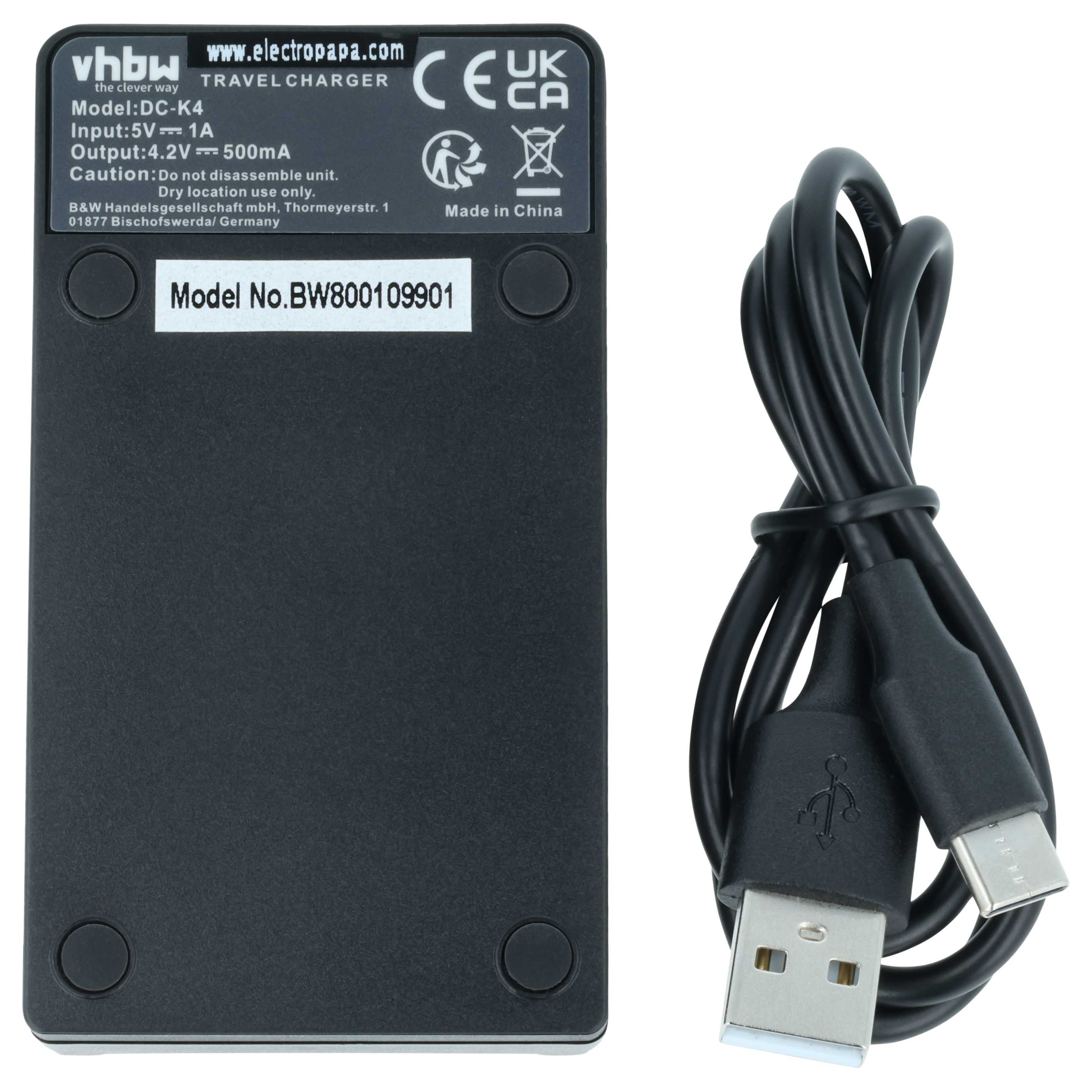 Caricatore USB-C per Canon Digital Ixus 110 is 115 HS 117 HS 120 IS 130 4,2V