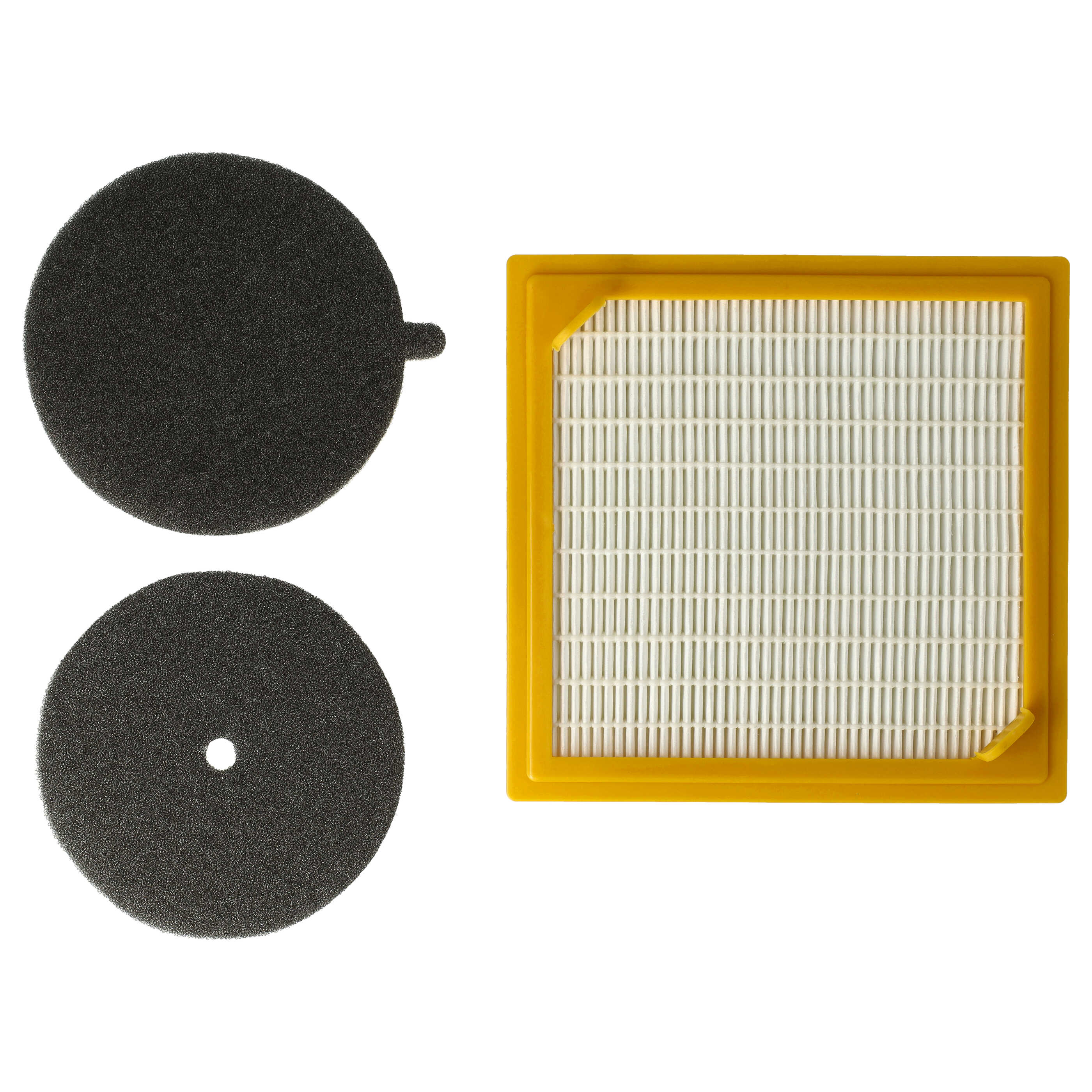 Kit De 3 Filtres Pour Aspirateur Hoover U27 Sensory - Noir/blanc/jaune - Par Vhbw