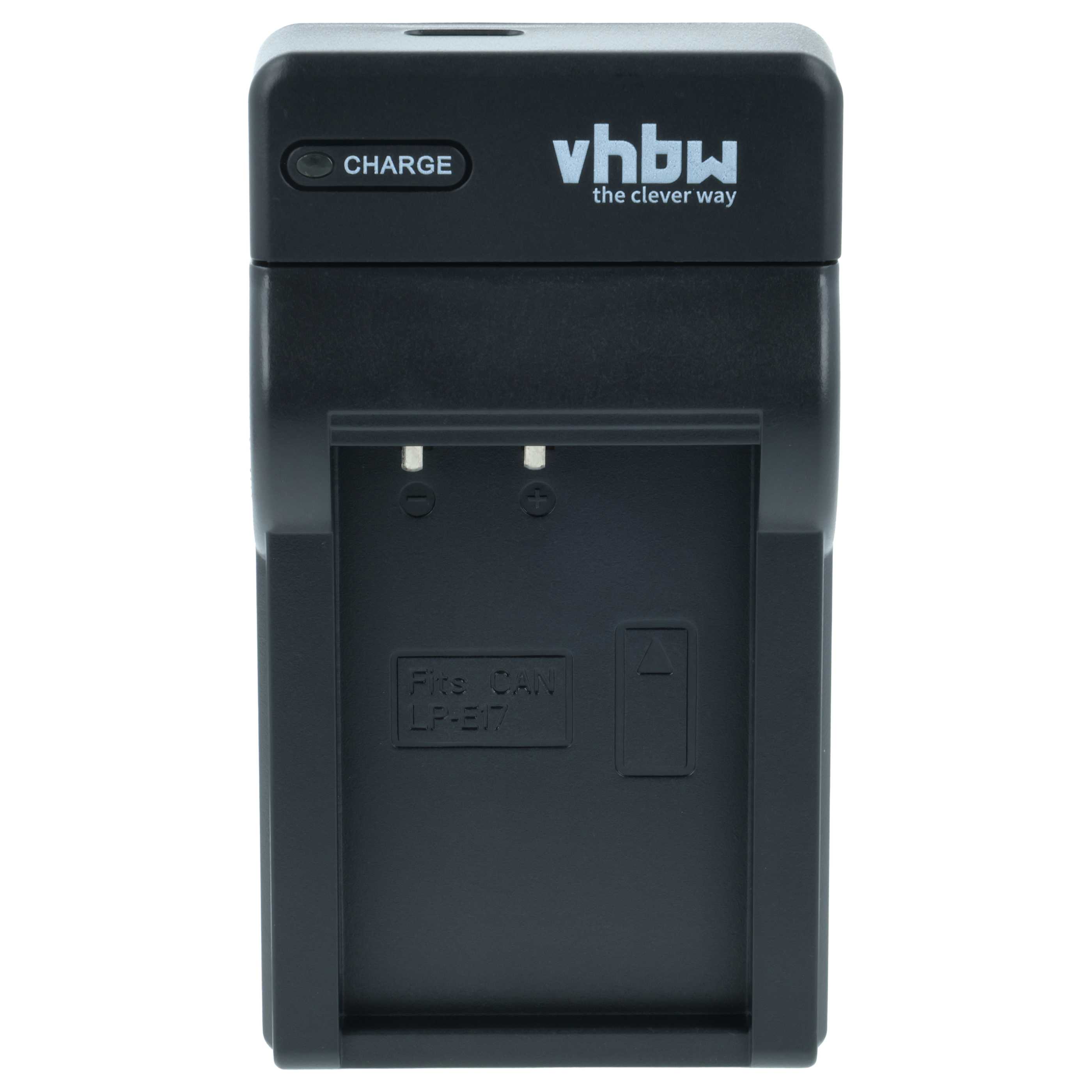 Vhbw Caricabatterie Duale Micro-USB Per Canon LC-E17 – 2 Slot, Ricarica Da USB, LED, Compatto Per Fotocamere Reflex