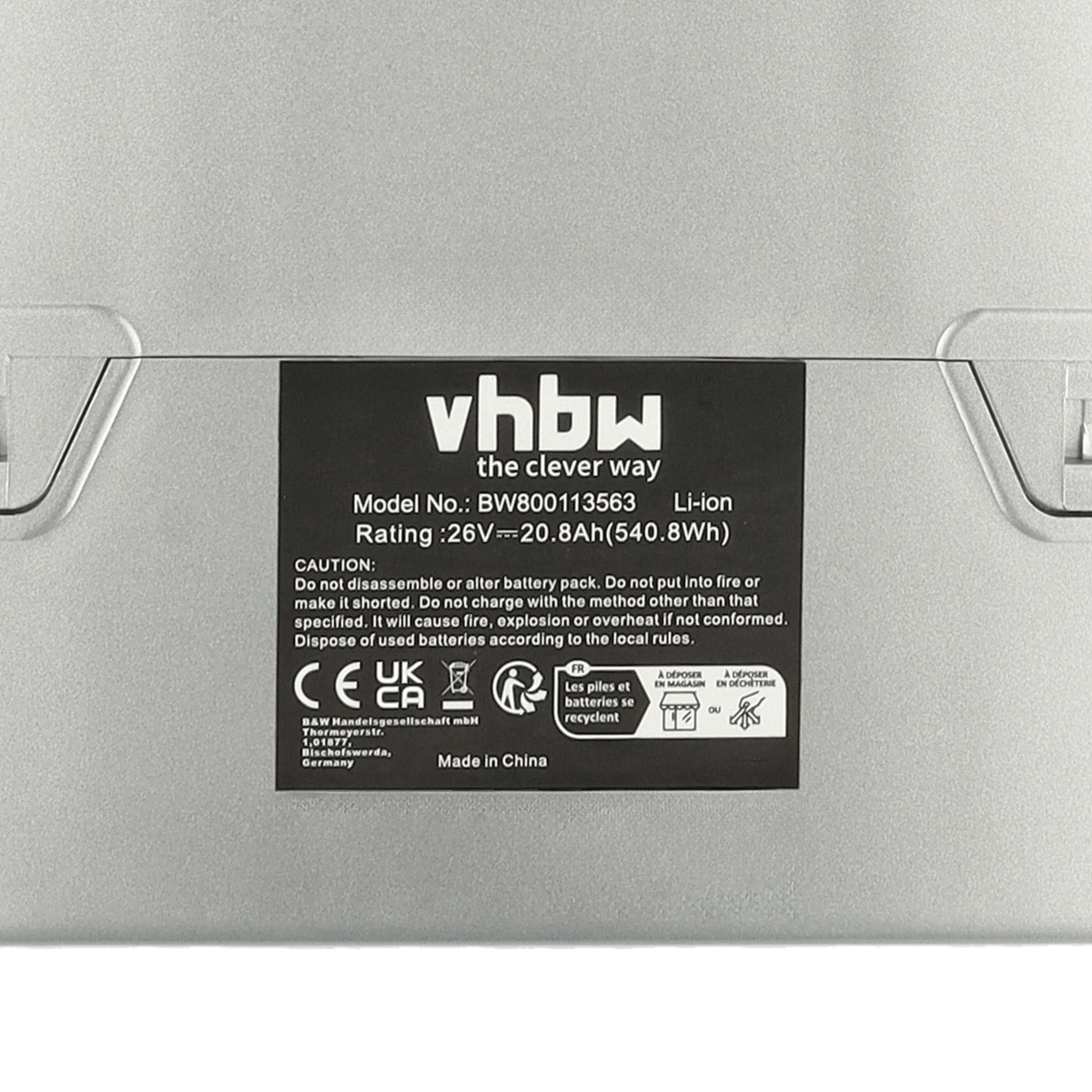 Batterie Vhbw Li-ion 25,2V 20,8Ah Pour Vélo Panasonic Flyer T10 S X-C 26 S XT 28