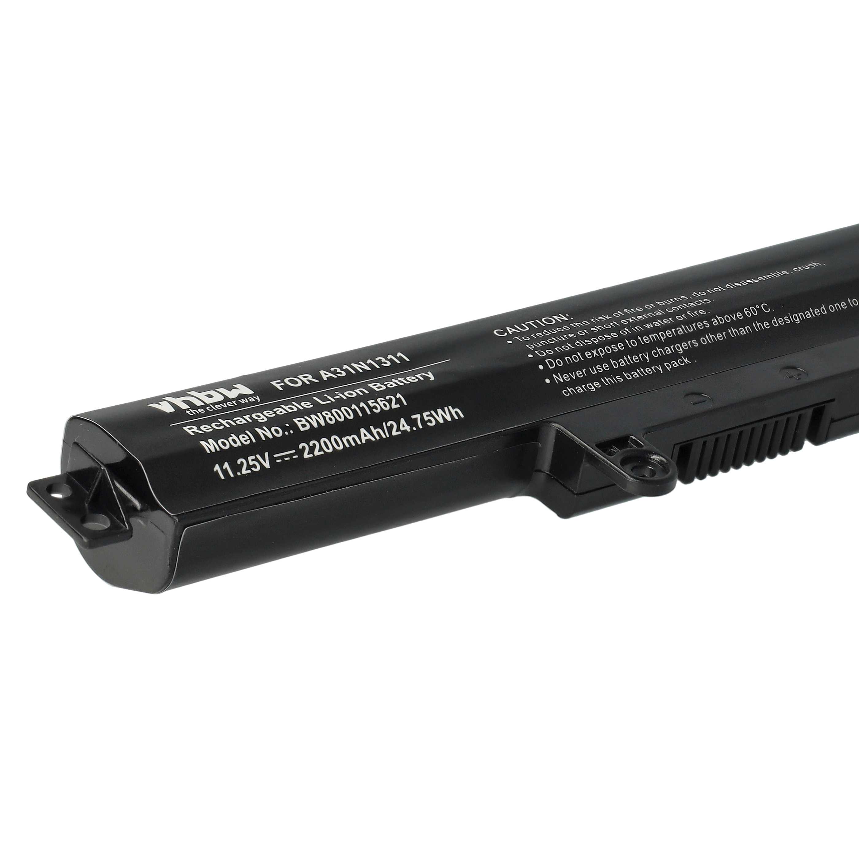 Vhbw Batteria Compatibile Per Asus VivoBook F102B - 2200mAh, 11.25V, Li-Ion - Sostituisce 0B110-00260200, A31N1311 - 2