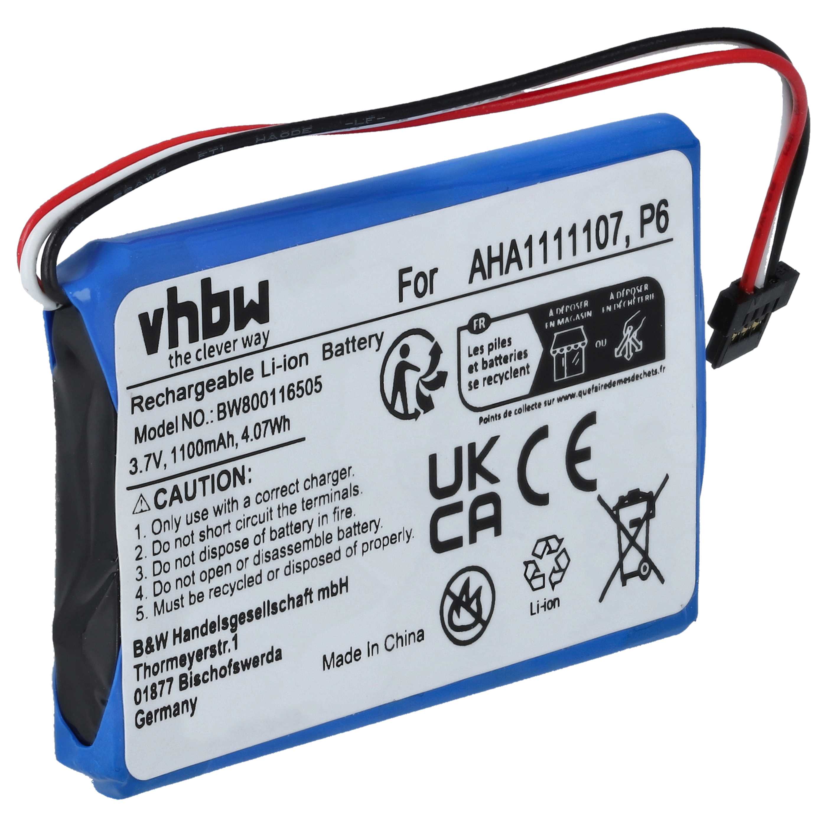 Batteria Per TomTom Go 6100 – 3.7V Li-Ion 1100mAh Ricambio