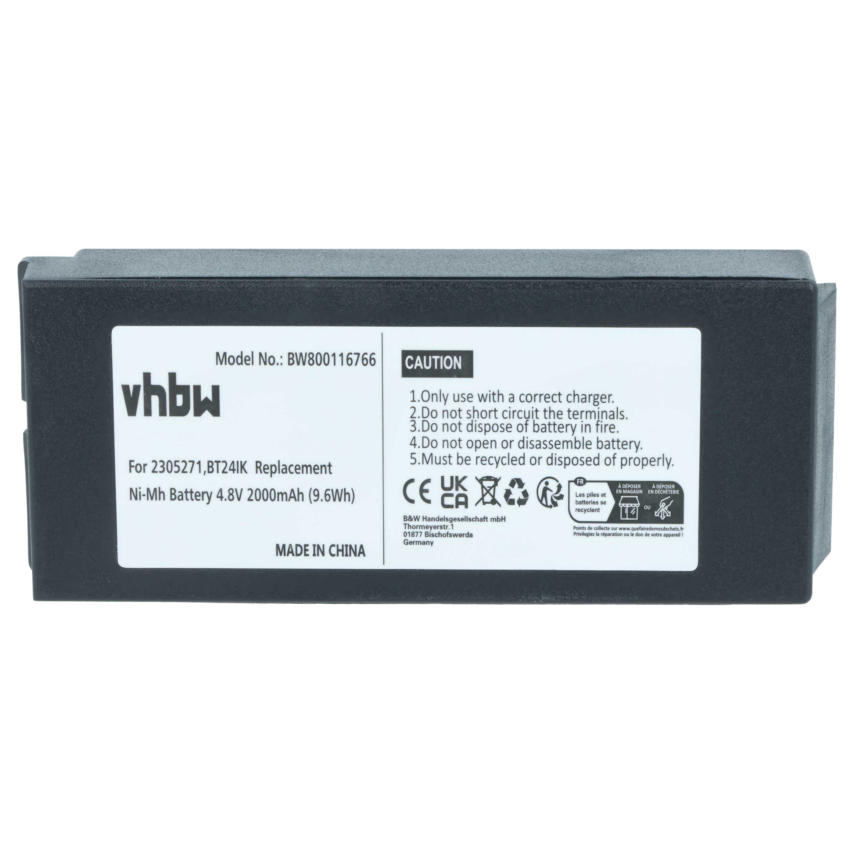 Vhbw 2 Batterie Ricaricabili NiMH Da 2000mAh Per Ikusi BT24IK – Perfette Per Radiocomandi Industriali!