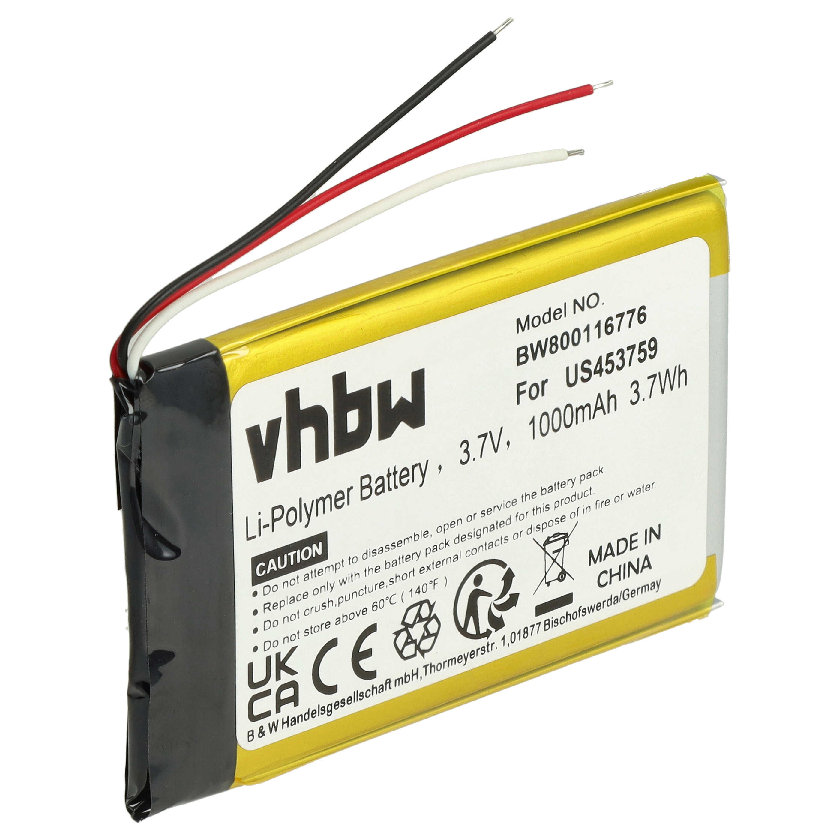 Batterie De Rechange Pour Casque Sony MDR-HW700DS - Lithium Polymère 1600mAh Avec Kit D'outils De Réparation Professionnel