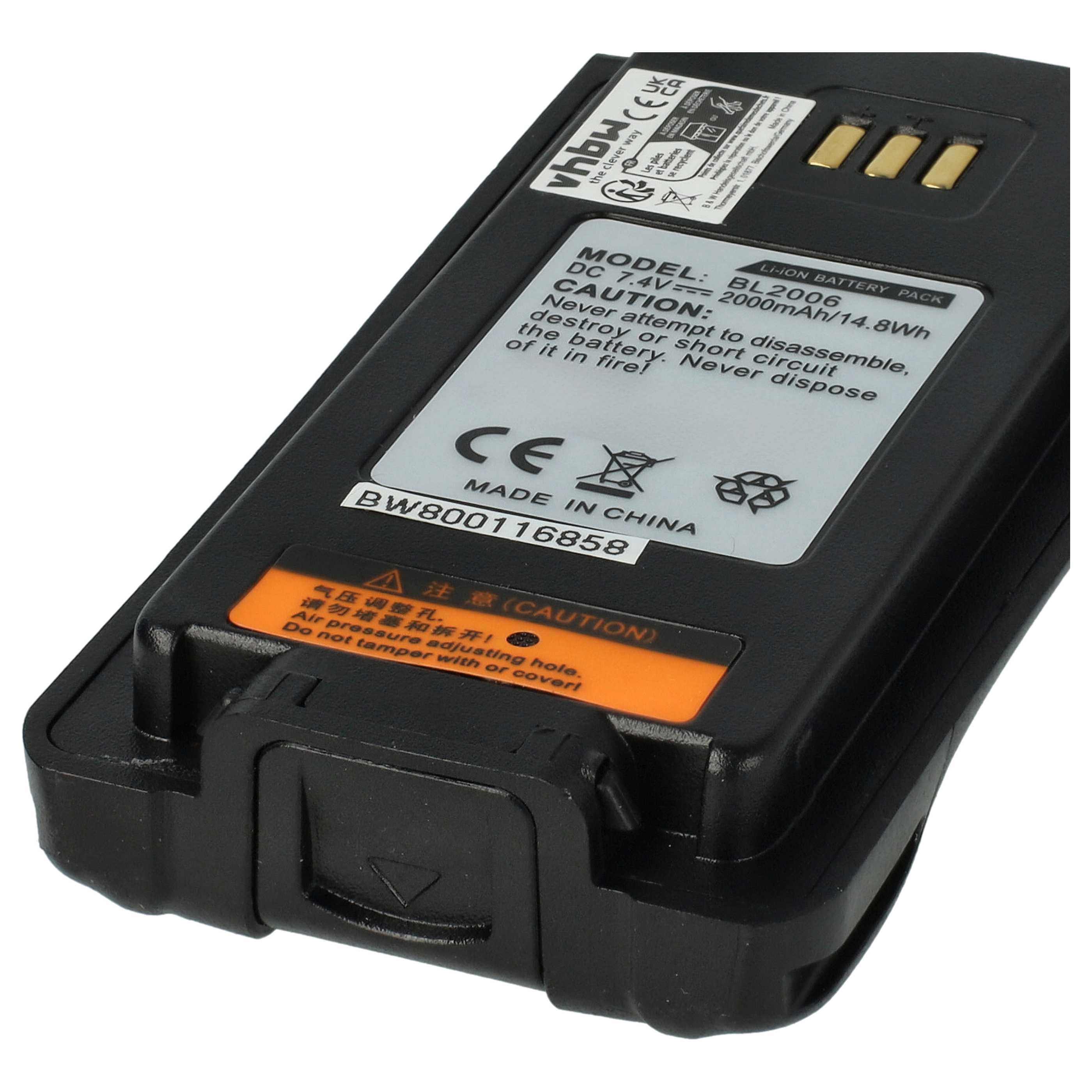 Batterie 2000mAh Type BL2006 / BL2503 Pour HYT DMR PD-702, PD-782 - Cameronsino - Neuve