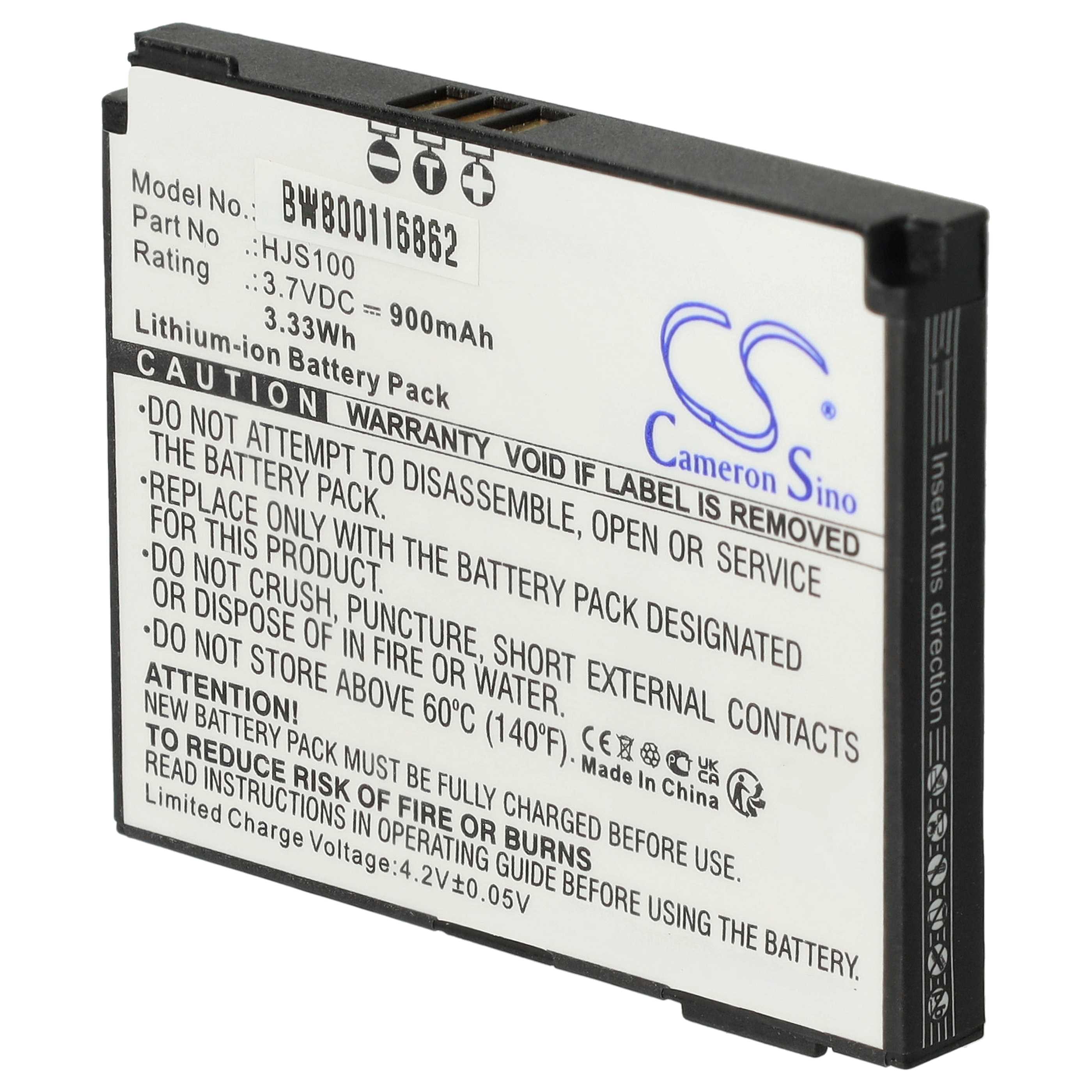 Batteria Da 900 MAh Compatibile Con Becker HJS 100, HJS-100, Map Pilot – Sostituisce 338937010208