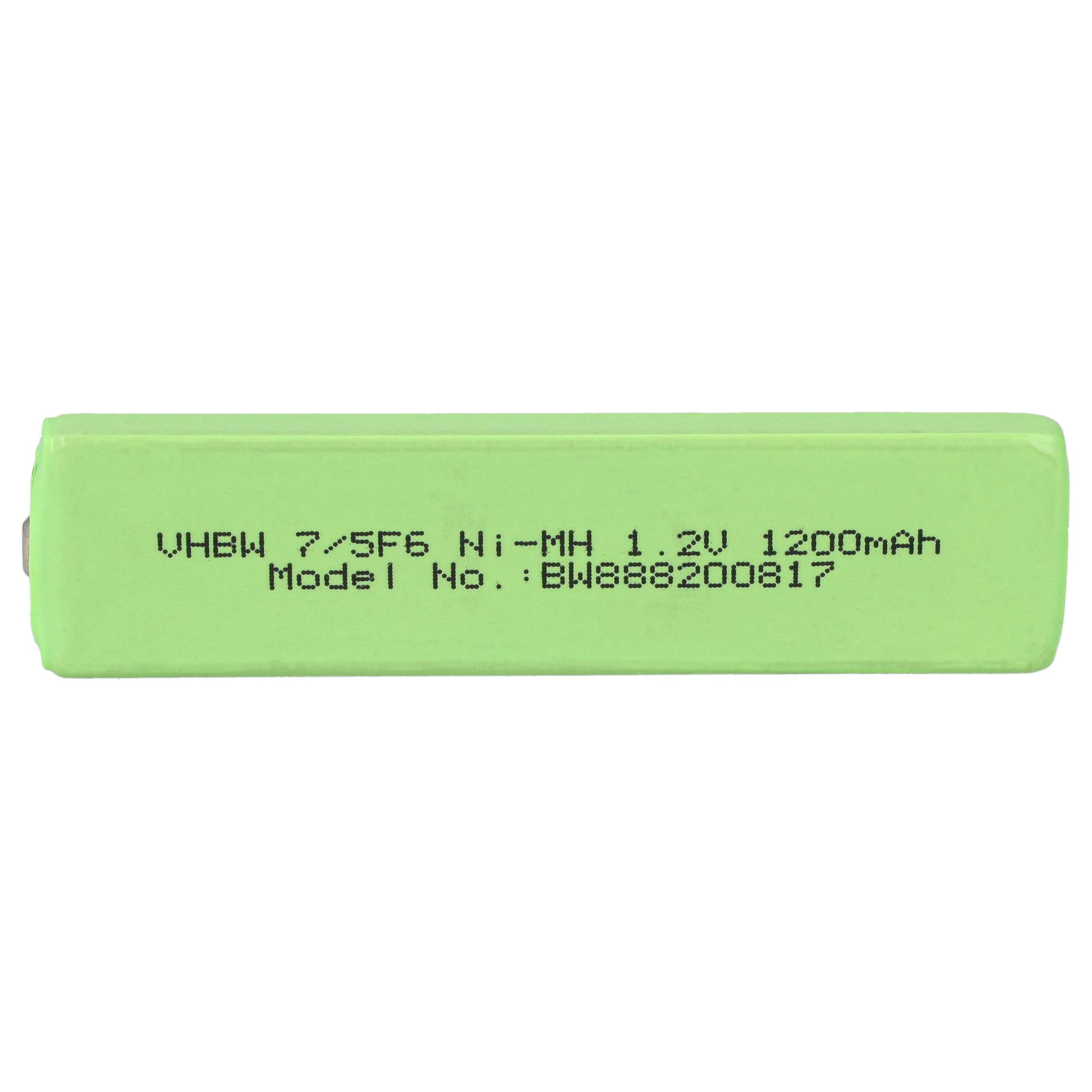 2 Cellules Batterie Panasonic RP-BP62 - 1100mAh, 1,2V NiMH - Pour Baladeur CD, MiniDisc - 7/5F6