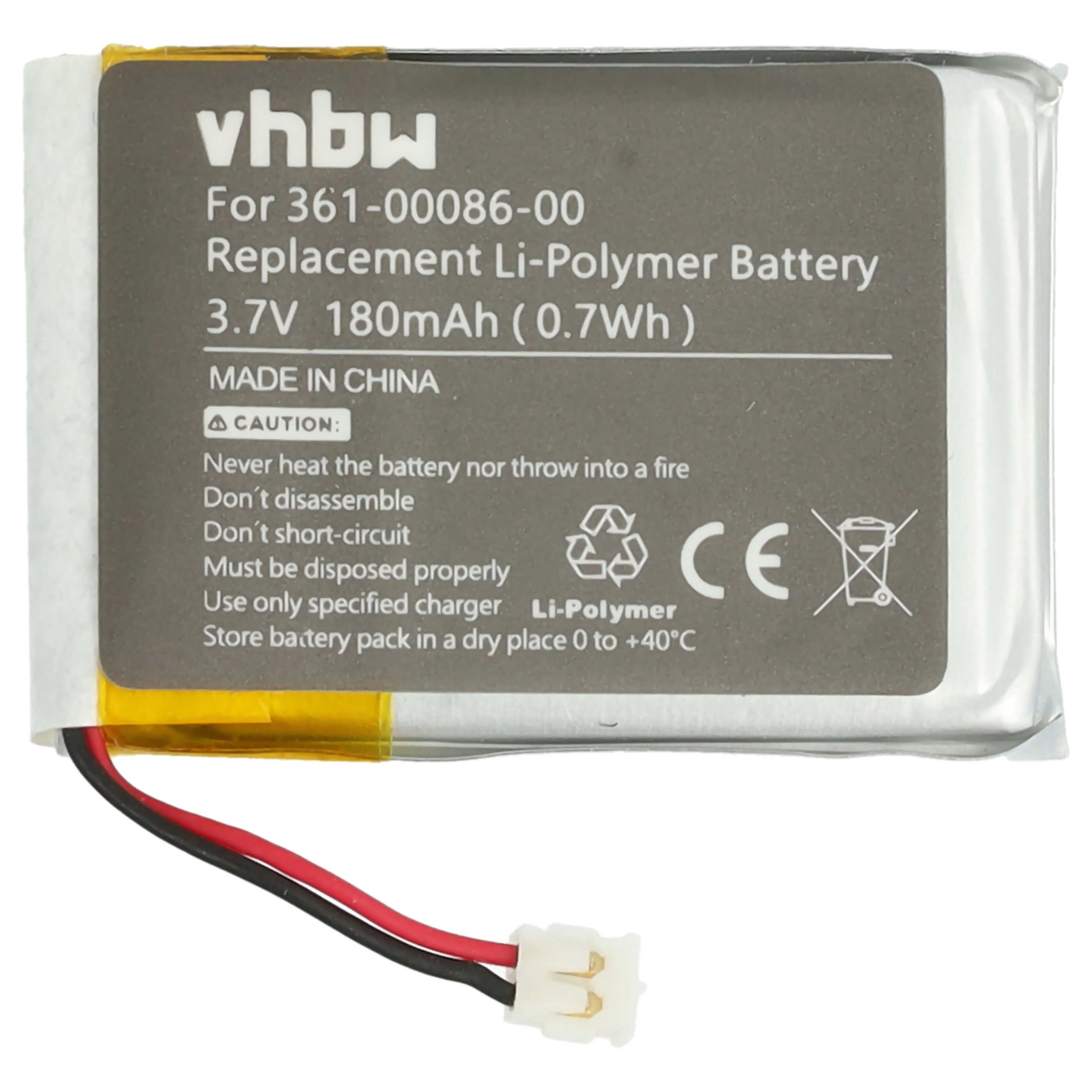 CHUNCAIL Batería compatible con Garmin 361 00072 10, 361 00086 00 3.8 V, polímero de litio, 225 mAh, para Approach G10, Precursor 220, 225, 235, 630, 735XT