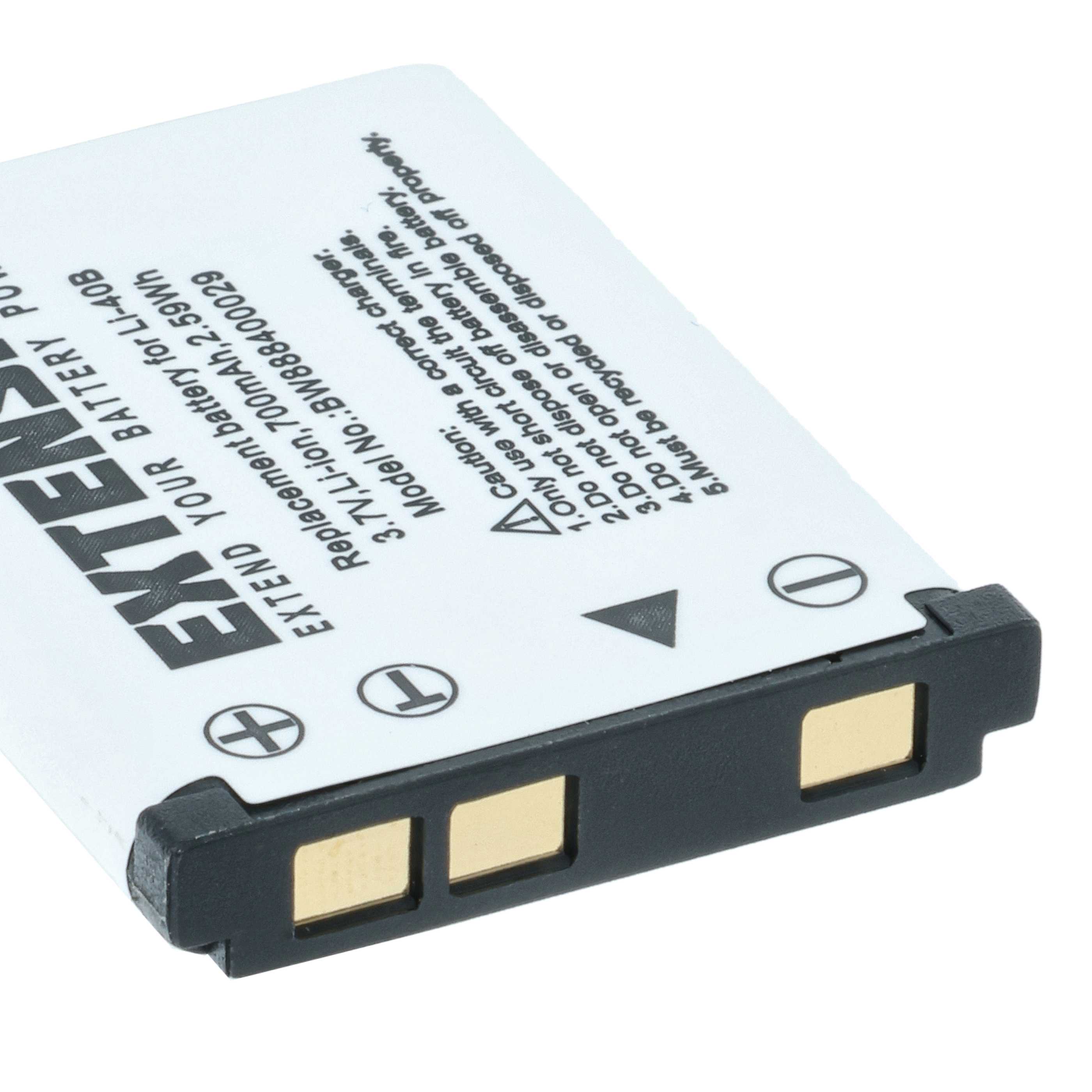 vhbw Batterie Compatible avec Fuji/Fujifilm FinePix T200, T205, T210, T300, T305, XP10 Appareil Photo, Reflex numérique (660mAh, 3,7V, Li-ION