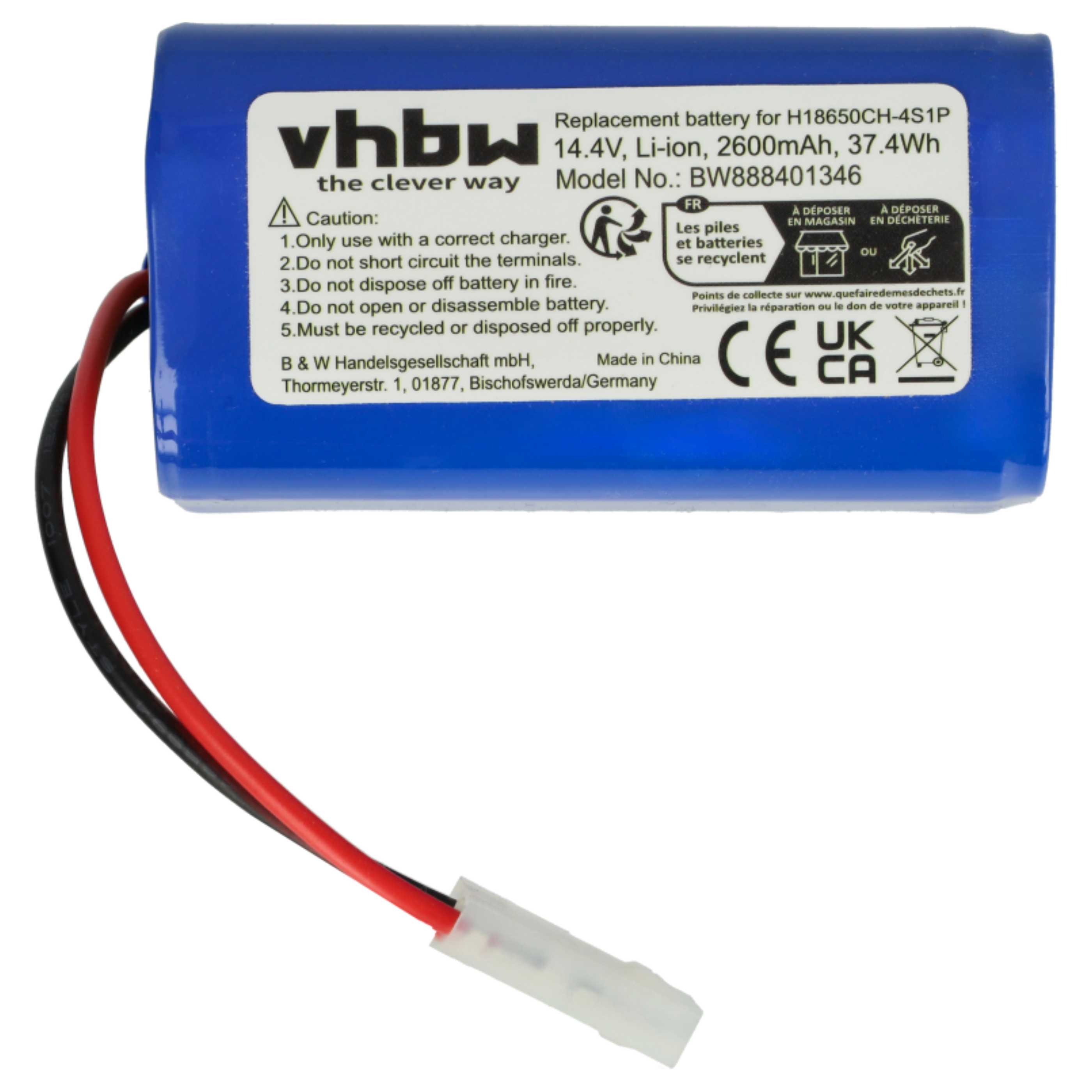 14,4V Akku Li-Ion Für Proscenic Neo 830T - Ersetzt INR18650-M25-4S1P - 2600mAh