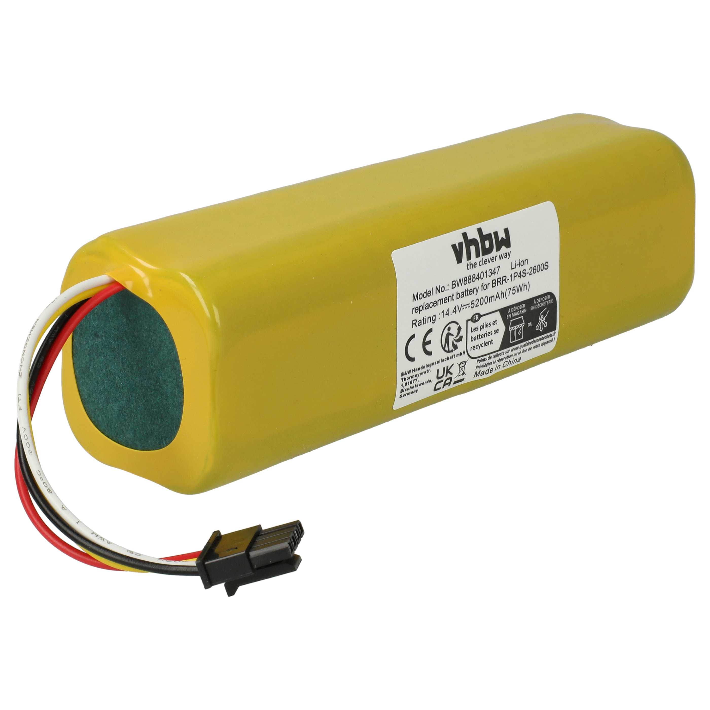 Vhbw 1x Batteria Compatibile Con Lenovo LR1, T1 Pro Aspirapolvere 5200mah 144v Li Ion 66815976